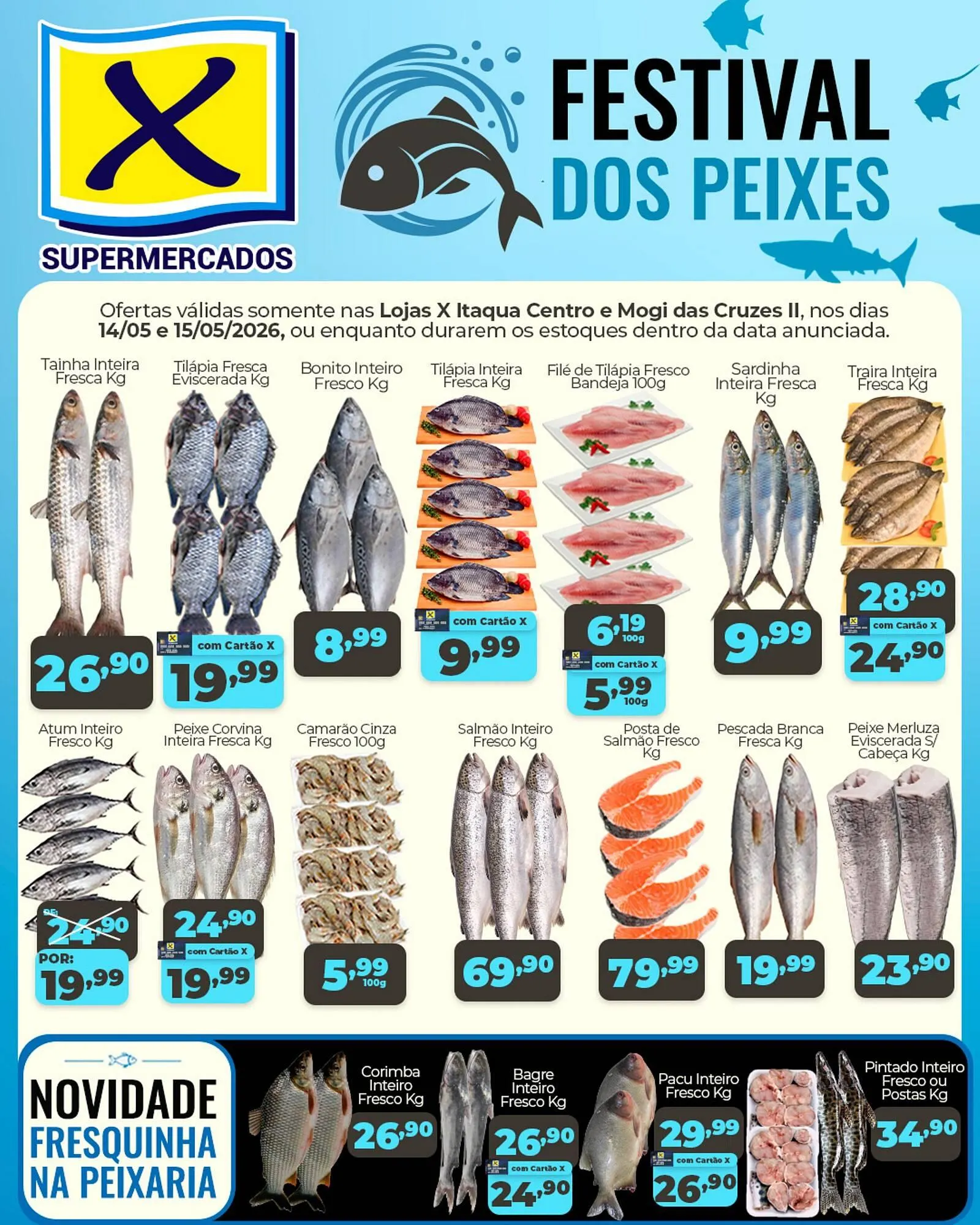 Encarte de Folheto X Supermercados 14 de maio até 15 de maio 2026 - Pagina 1