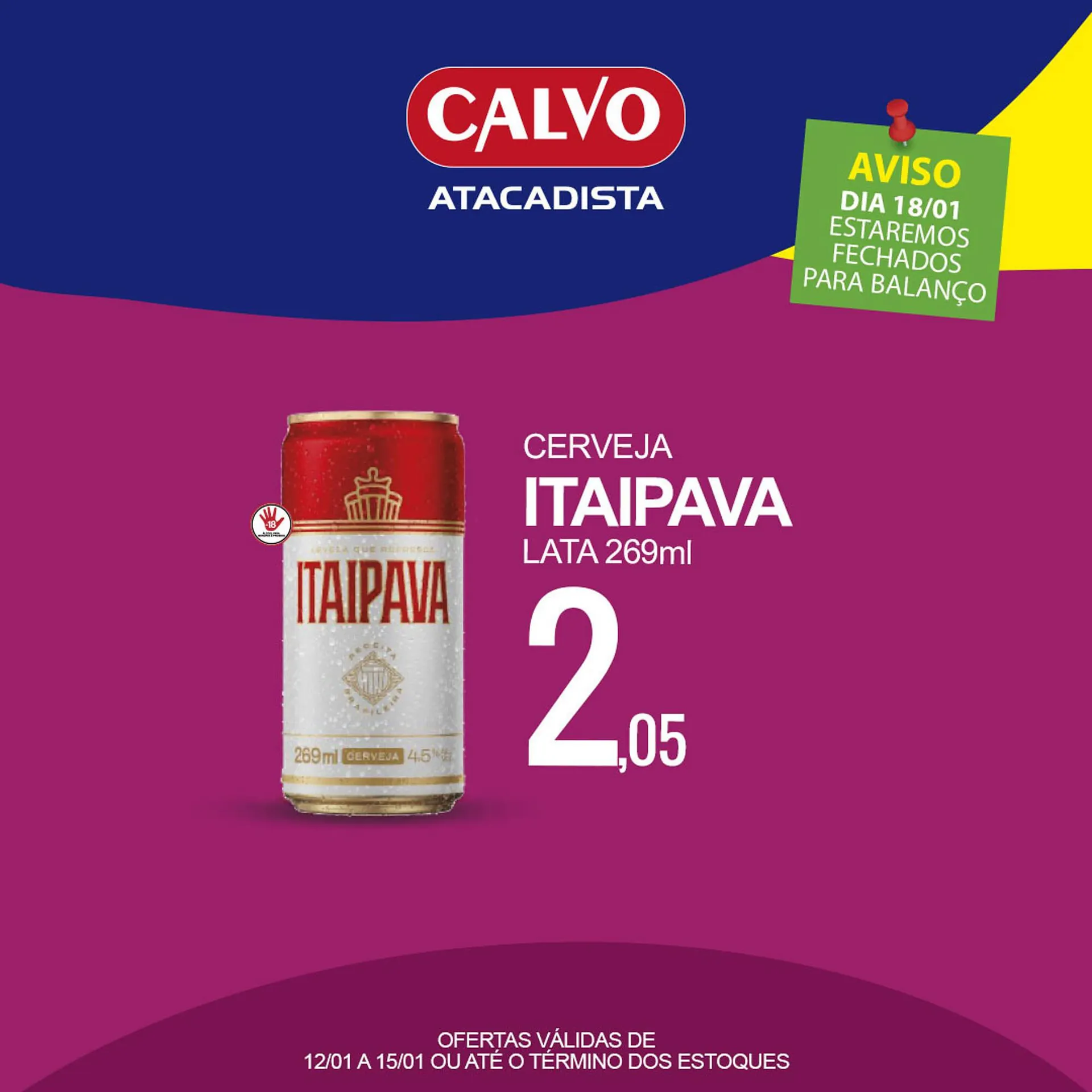 Encarte de Folheto Calvo Atacadista 15 de janeiro até 18 de janeiro 2026 - Pagina 1