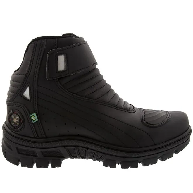 Bota Motociclista Bow River Protetor Marcha Preto
