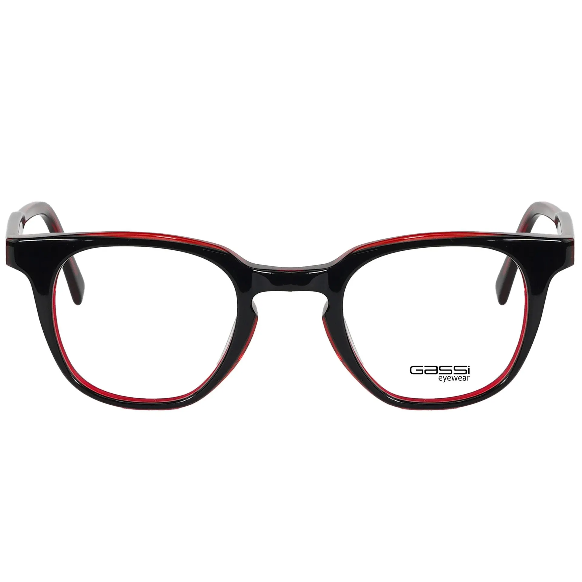 Óculos de grau Gassi Levy - Preto / Vermelho Transparente