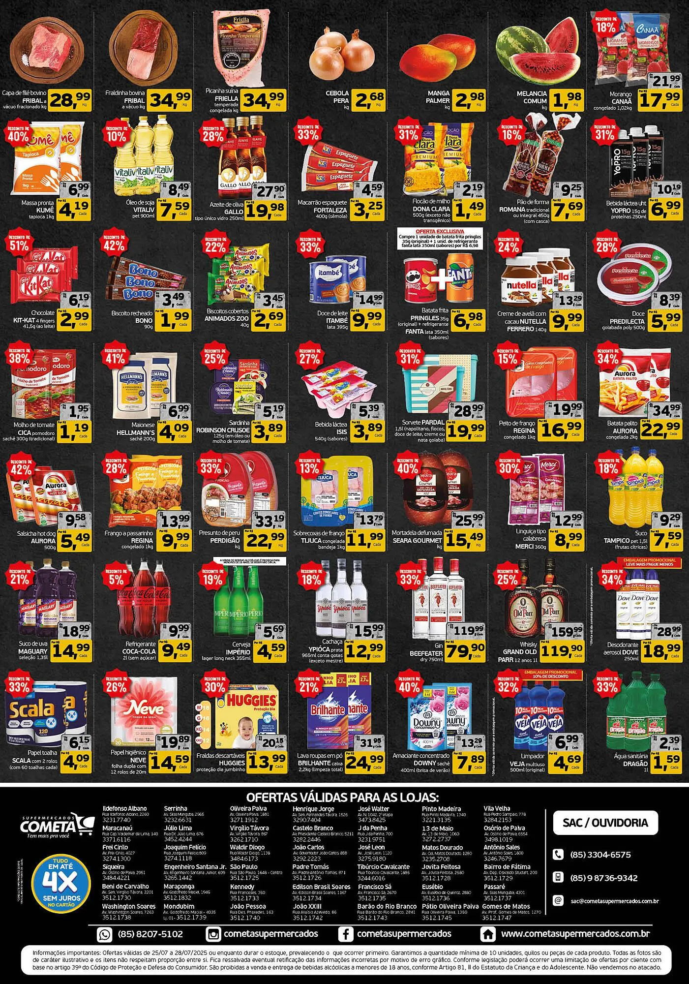Encarte de Catálogo Cometa Supermercados 24 de julho até 28 de julho 2025 - Pagina 2