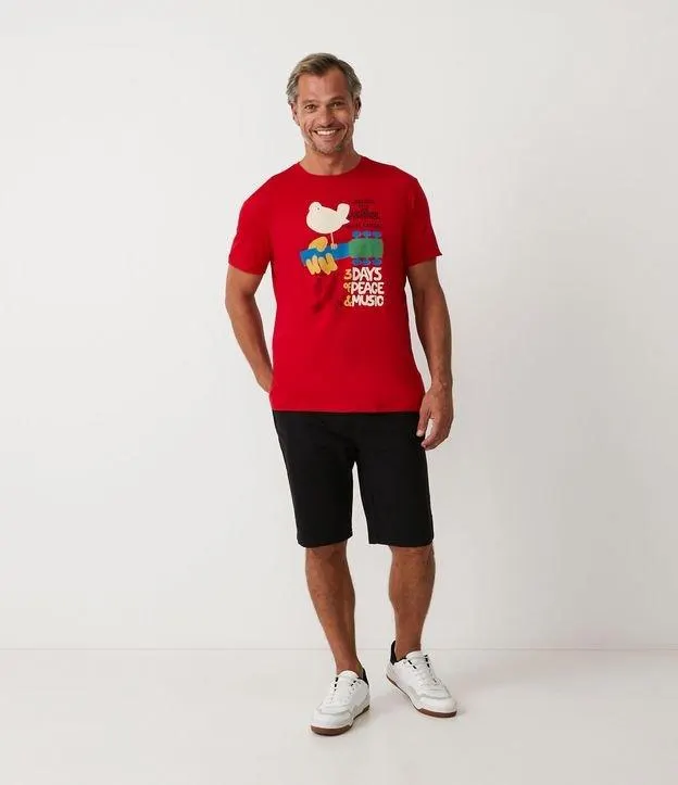 Bermuda Slim em Sarja com Elastano Preto