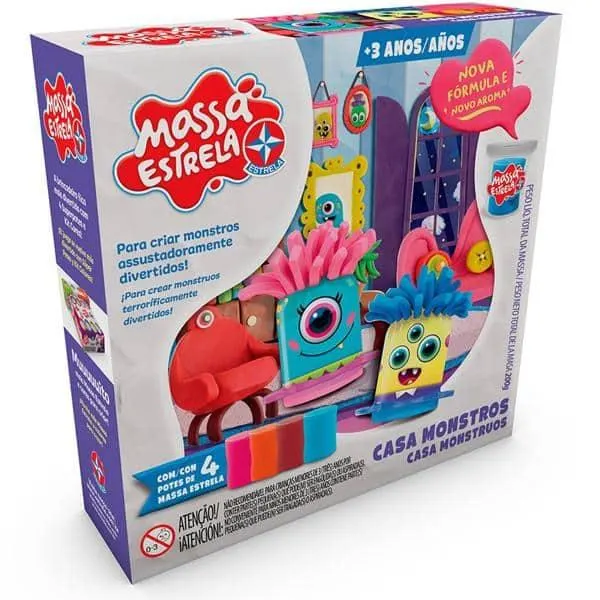 Massa de modelar, Casa monstro, 1001301400, Estrela - CX 1 UN