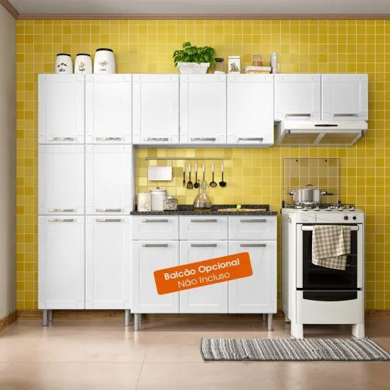 Cozinha Planejada Bertolini Multipla - 11 Portas - Branco