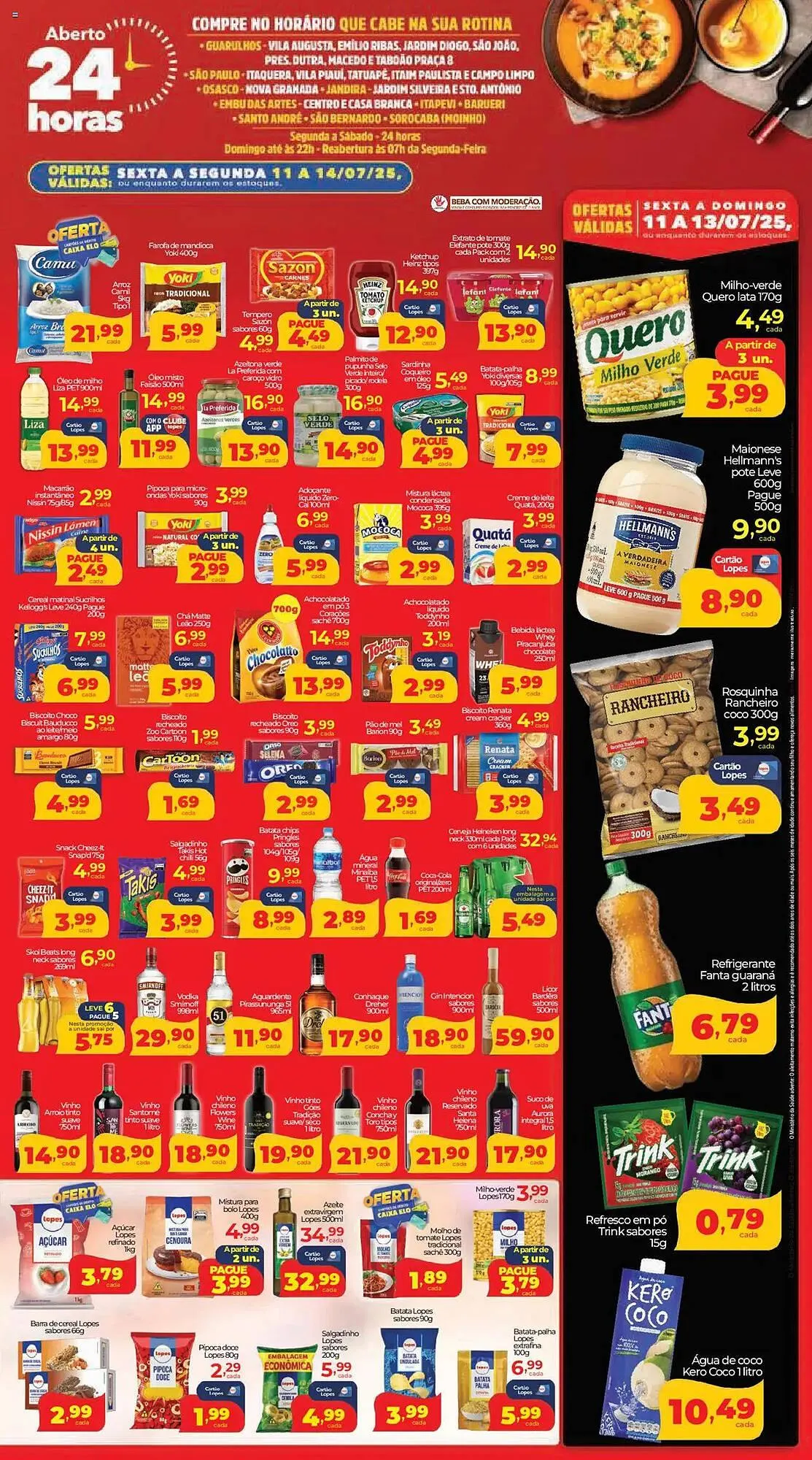 Encarte de Catálogo Lopes Supermercados 11 de julho até 14 de julho 2025 - Pagina 3