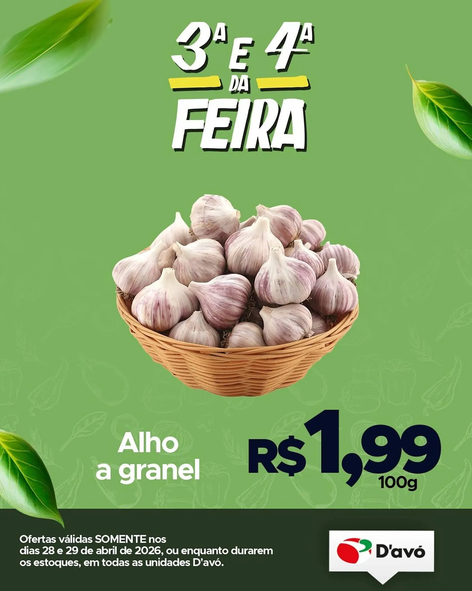 Encarte de Catálogo D'avó Supermercado 28 de abril até 29 de abril 2026 - Pagina 1