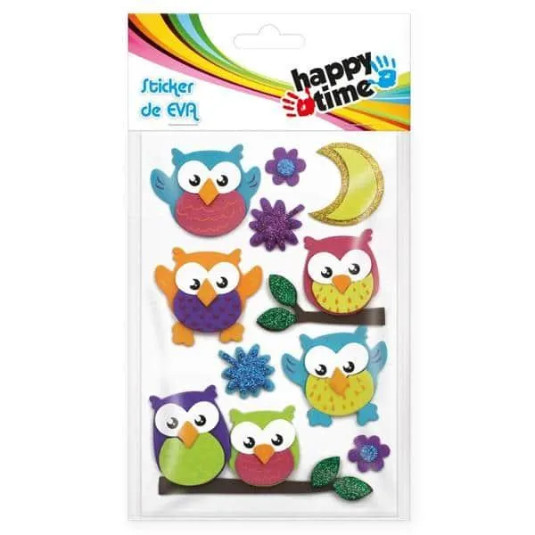 Adesivo Sticker EVA Corujas 50722 Happy Time PT 1 UN