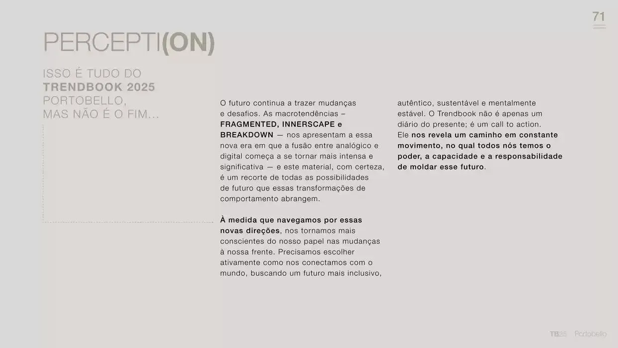 Encarte de Trendbook 2025 31 de janeiro até 31 de dezembro 2025 - Pagina 71