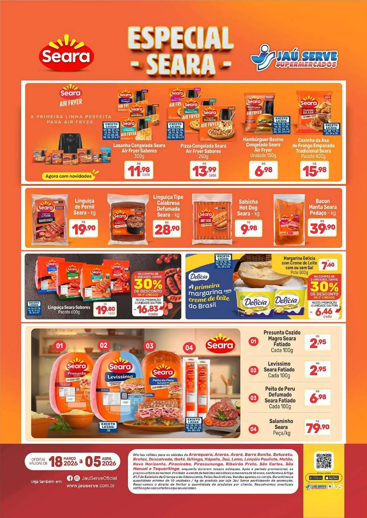 Encarte de Catálogo Supermercados Jau Serve 19 de março até 5 de abril 2026 - Pagina 1