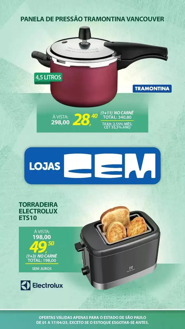 Encarte de Encarte Lojas Cem 3 de abril até 17 de abril 2025 - Pagina 78