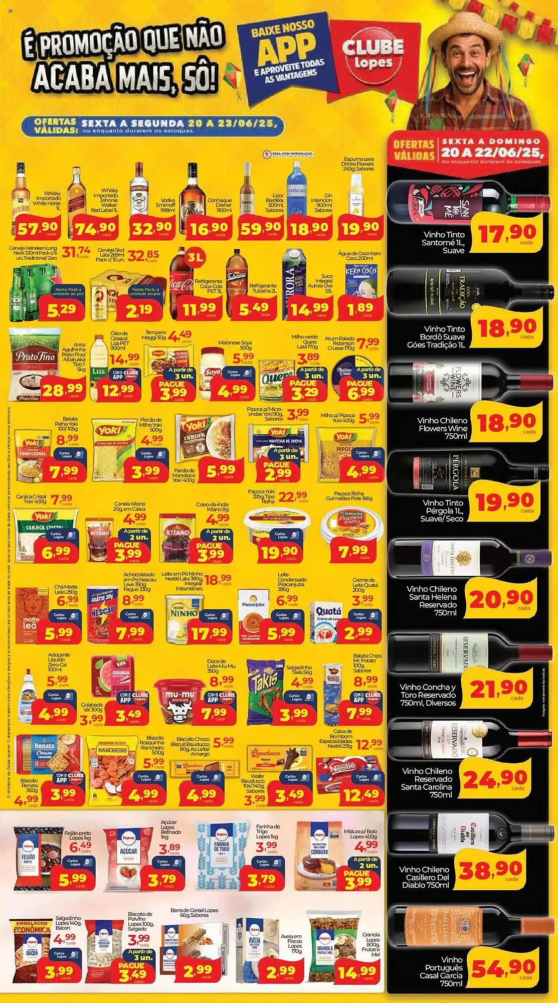 Encarte de Catálogo Lopes Supermercados 20 de junho até 23 de junho 2025 - Pagina 3