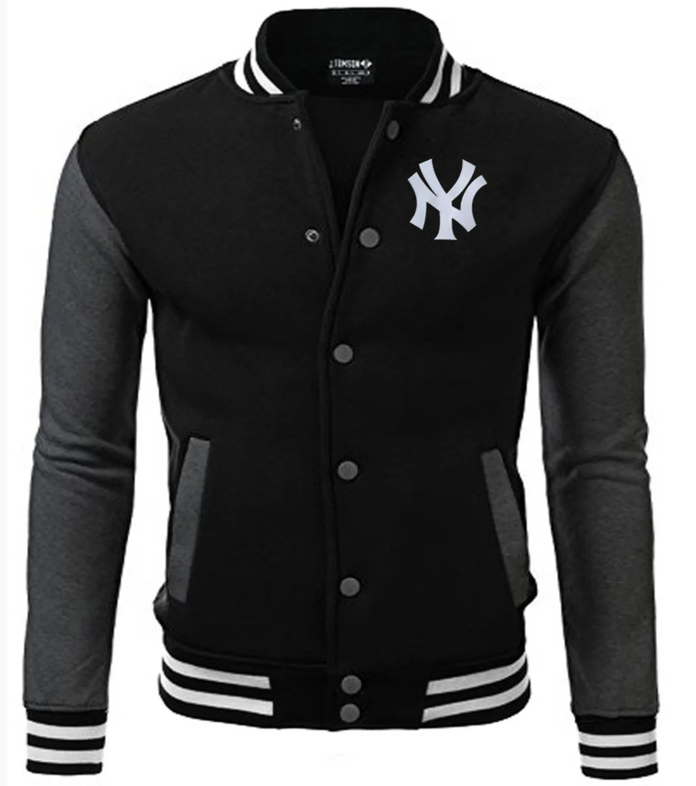 Jaqueta College Americana College4EVER Black Edition New York Bordado