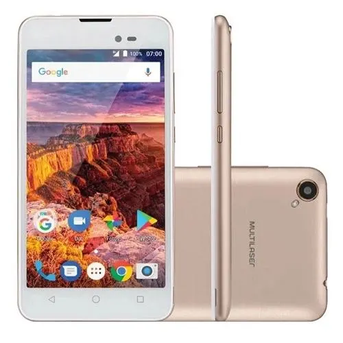Smartphone Multilaser MS50L 3G, 2 Chips, Tela 5.0, Android 7.0