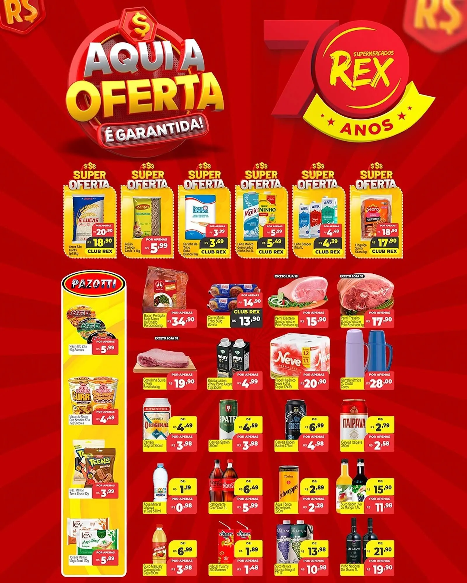 Encarte de Catálogo Supermercados Rex 24 de julho até 30 de julho 2025 - Pagina 1