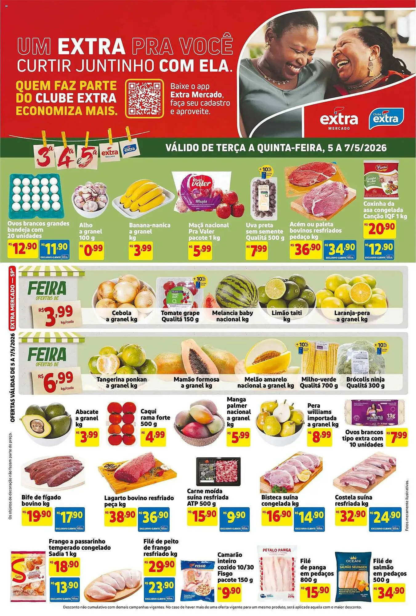 Encarte de Encarte Mercado Extra 5 de maio até 7 de maio 2026 - Pagina 1