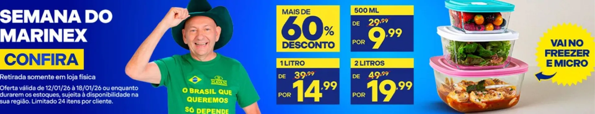 Encarte de Catálogo Lojas Havan 12 de janeiro até 18 de janeiro 2026 - Pagina 1