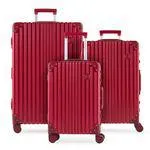 Conjunto de Malas de Policarbonato 4 Rodas P, M e G Kyoto Vermelha