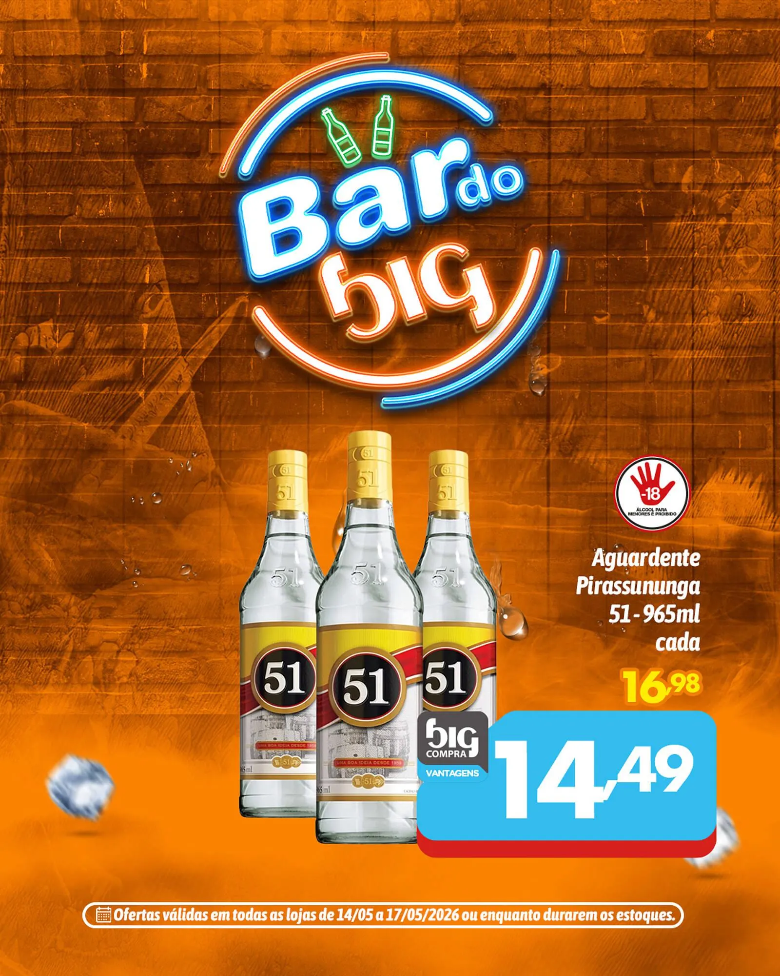 Encarte de Catálogo Supermercados Big Compra 14 de maio até 18 de maio 2026 - Pagina 1