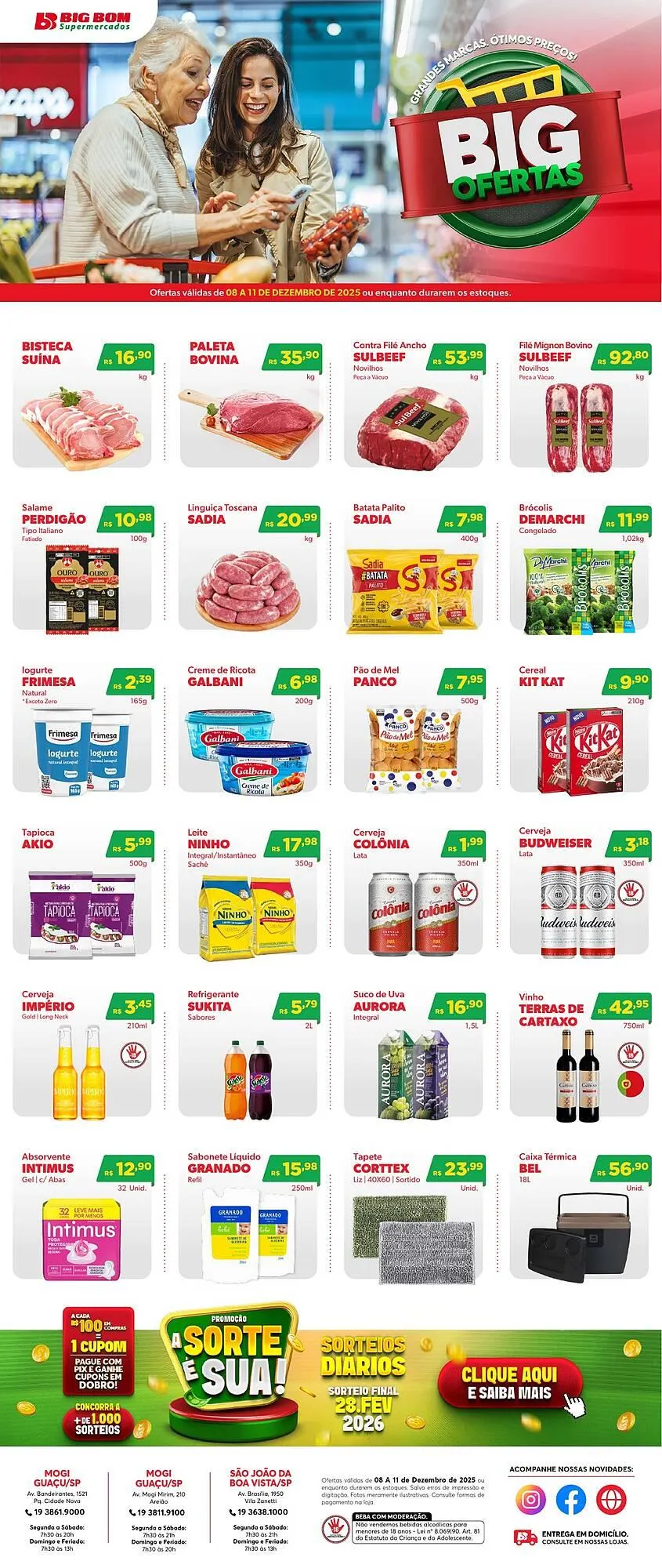 Encarte de Catálogo Big Bom Supermercados 8 de dezembro até 11 de dezembro 2025 - Pagina 1
