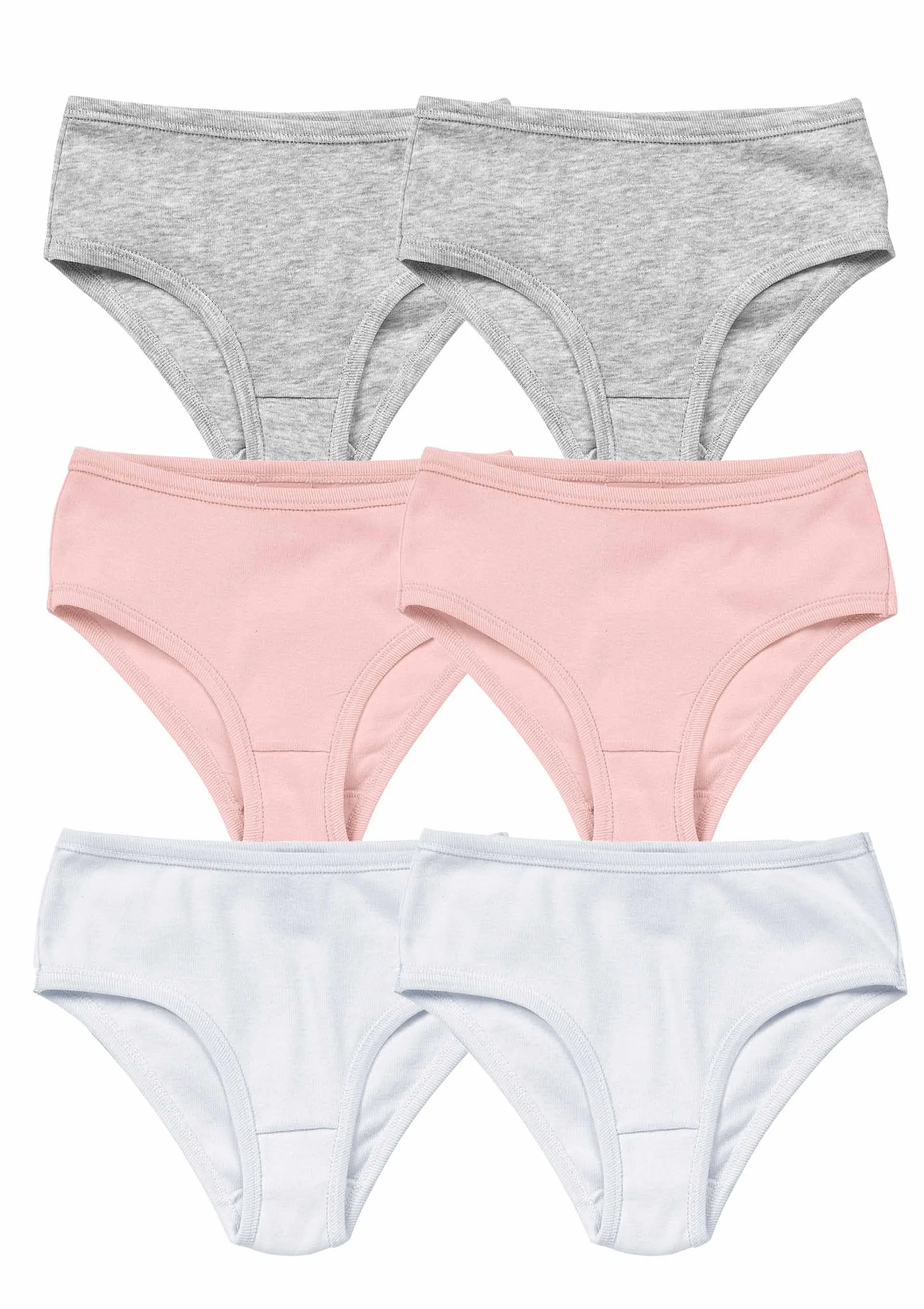 Kit Com 6 Calcinhas Infantil Em Ribana - Rosa