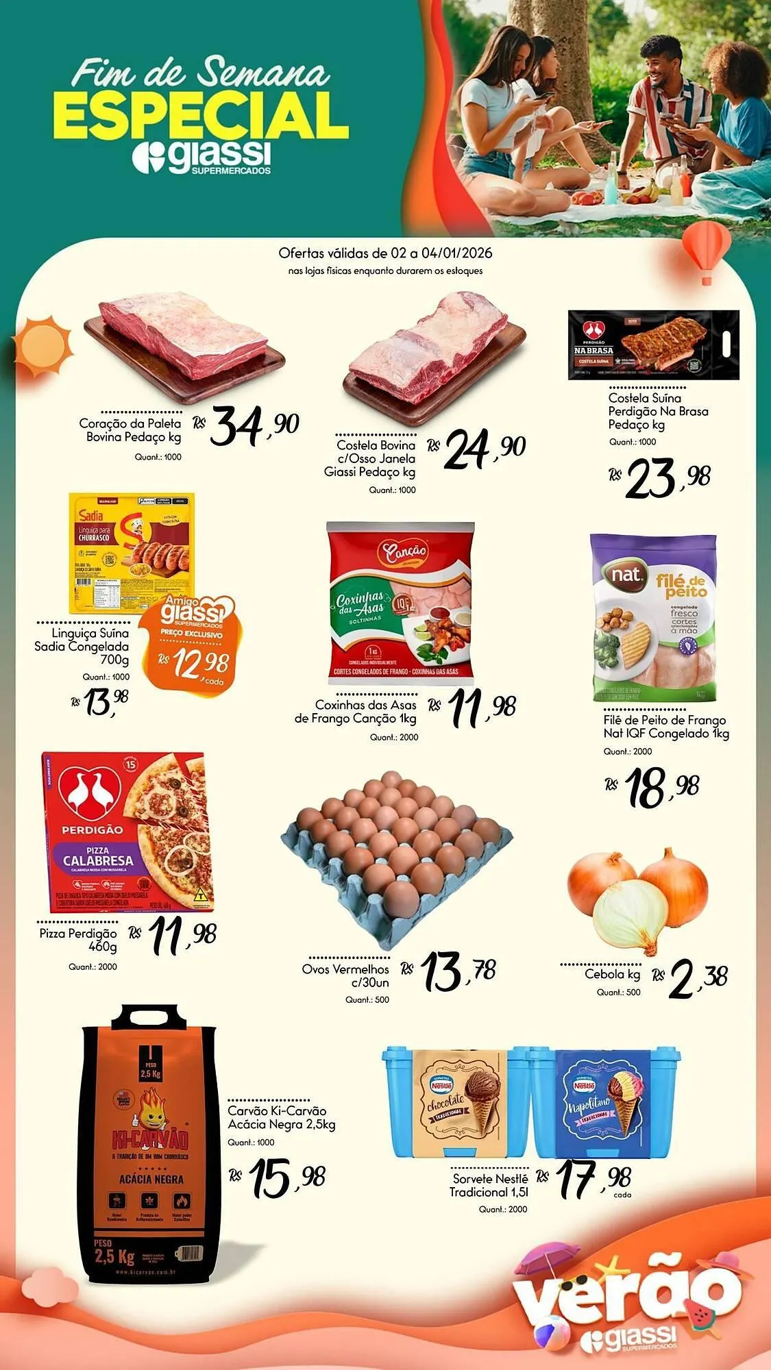 Encarte de Encarte Giassi Supermercados 2 de janeiro até 4 de janeiro 2026 - Pagina 1