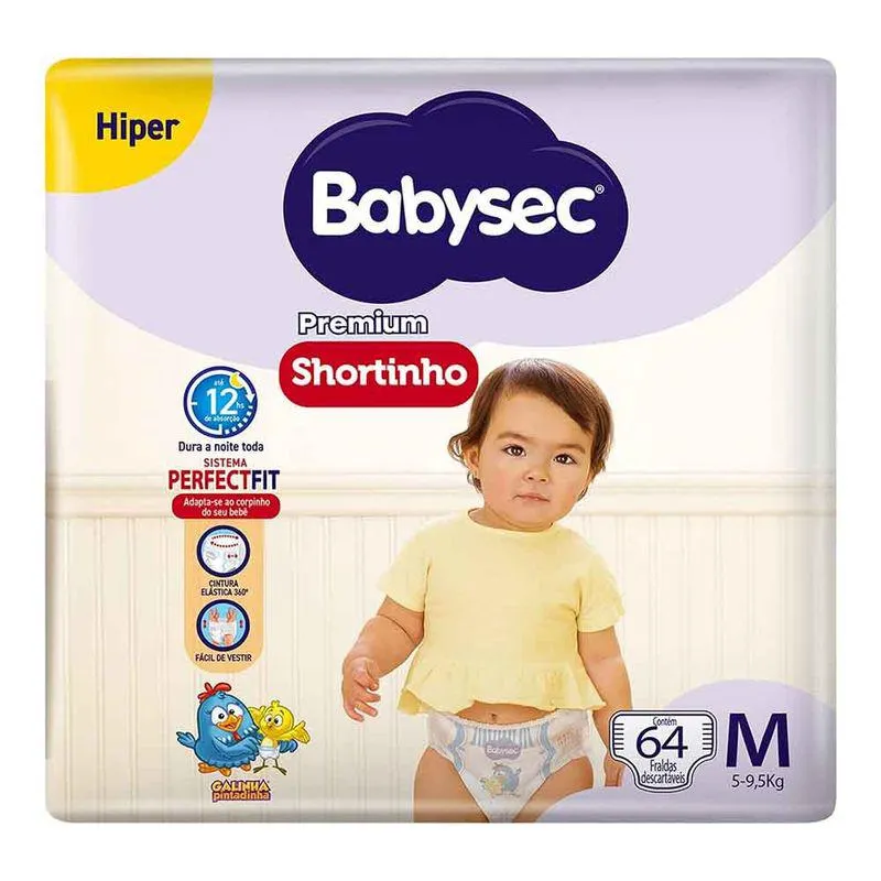 SHORTINHO BABYSEC HIPER TM: M 64 UNID