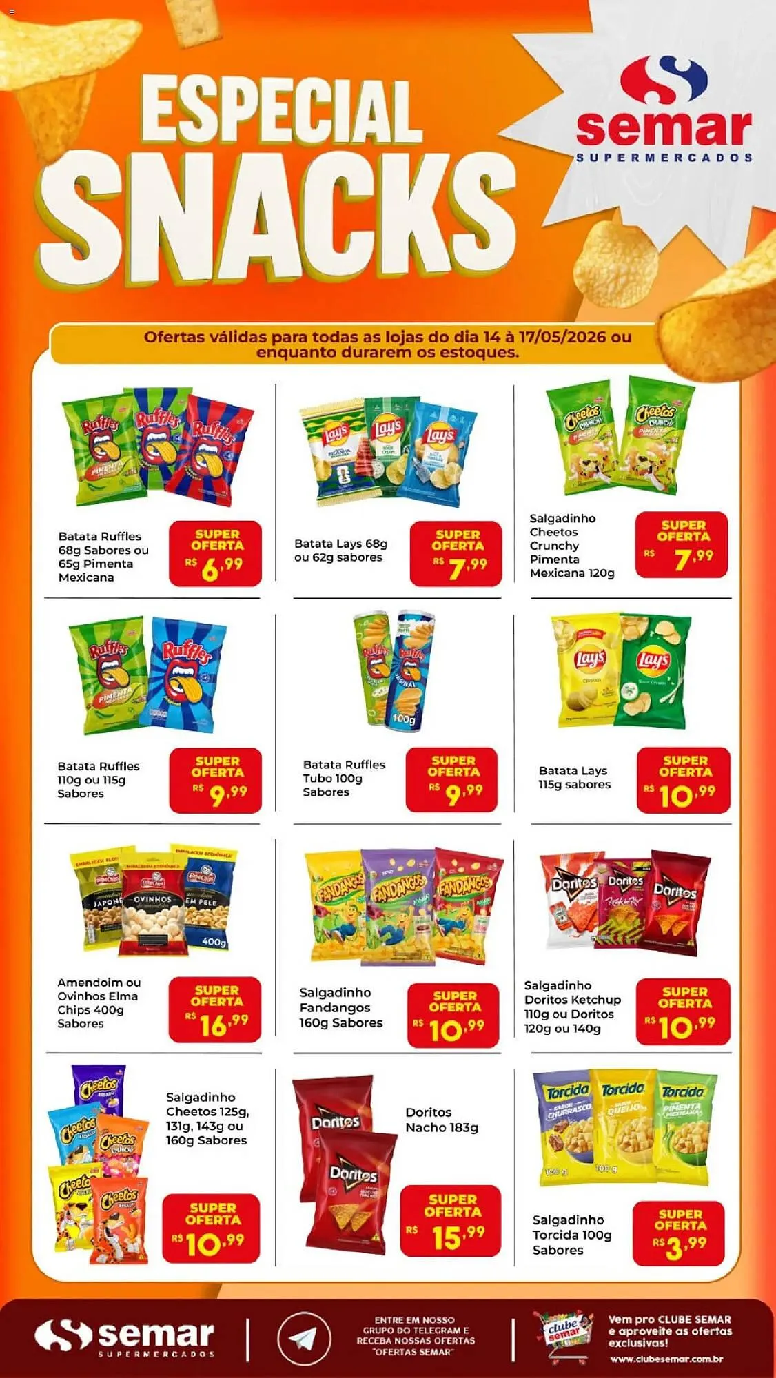 Encarte de Folheto Semar Supermercado 14 de maio até 17 de maio 2026 - Pagina 1