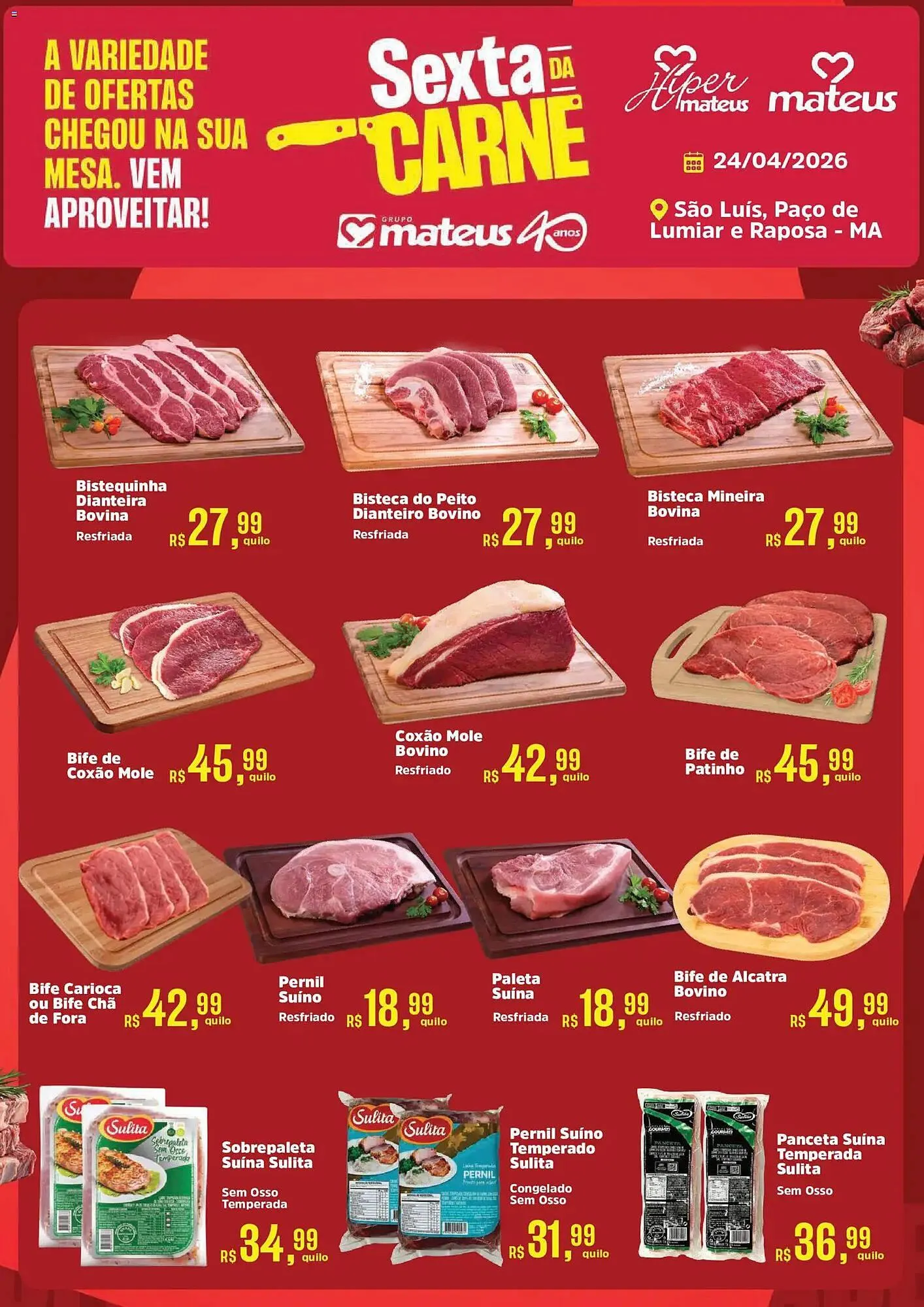 Encarte de Catálogo Supermercados Mateus 24 de abril até 24 de abril 2026 - Pagina 1