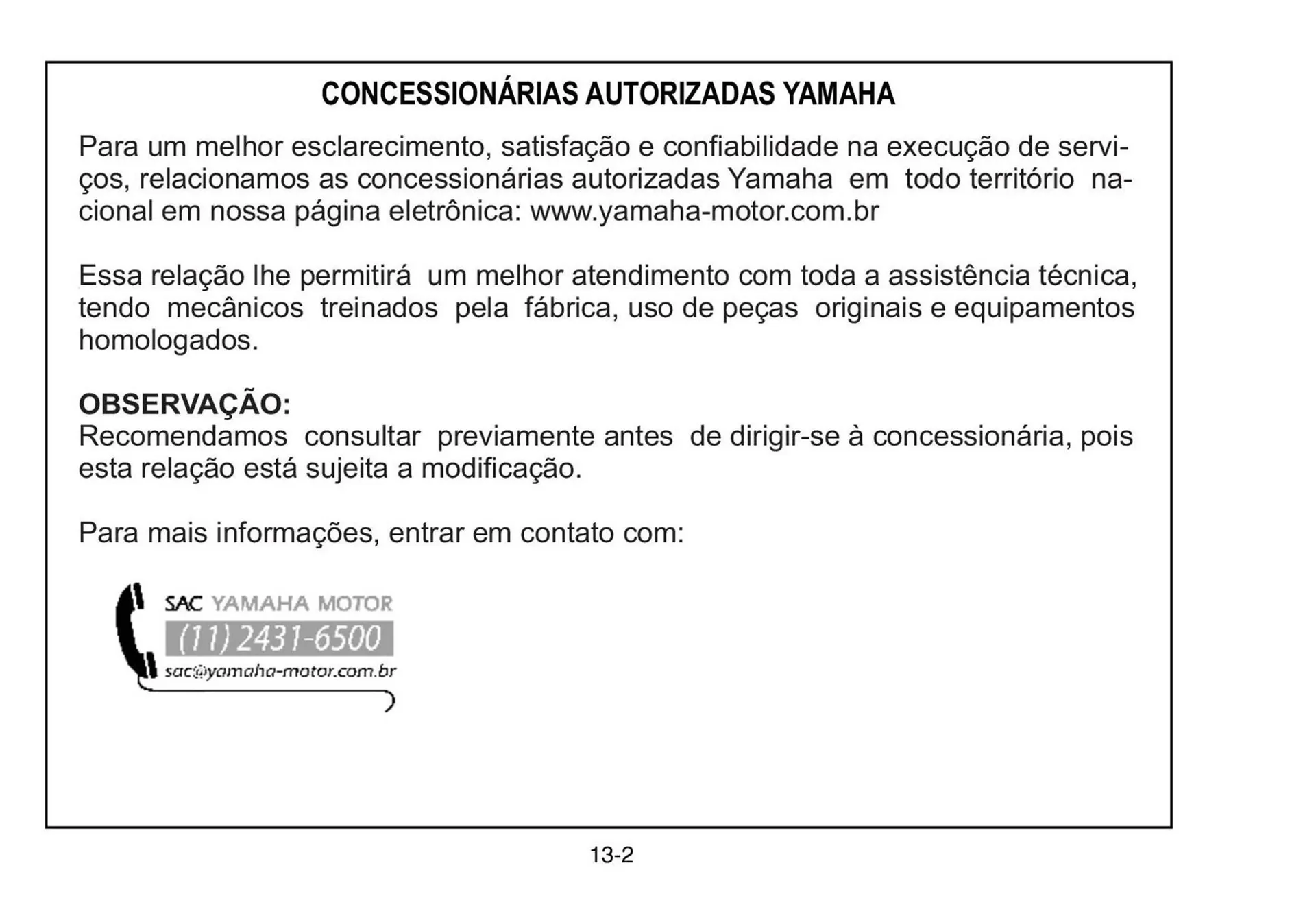 Encarte de Panfleto Yamaha 3 de fevereiro até 30 de junho 2027 - Pagina 132