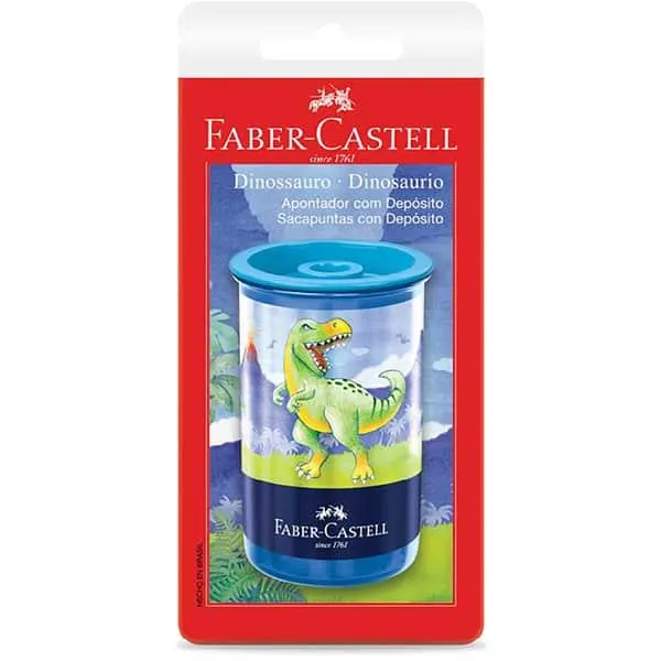 Apontador com depósito, Dinossauros, Faber-Castell - BT 1 UN