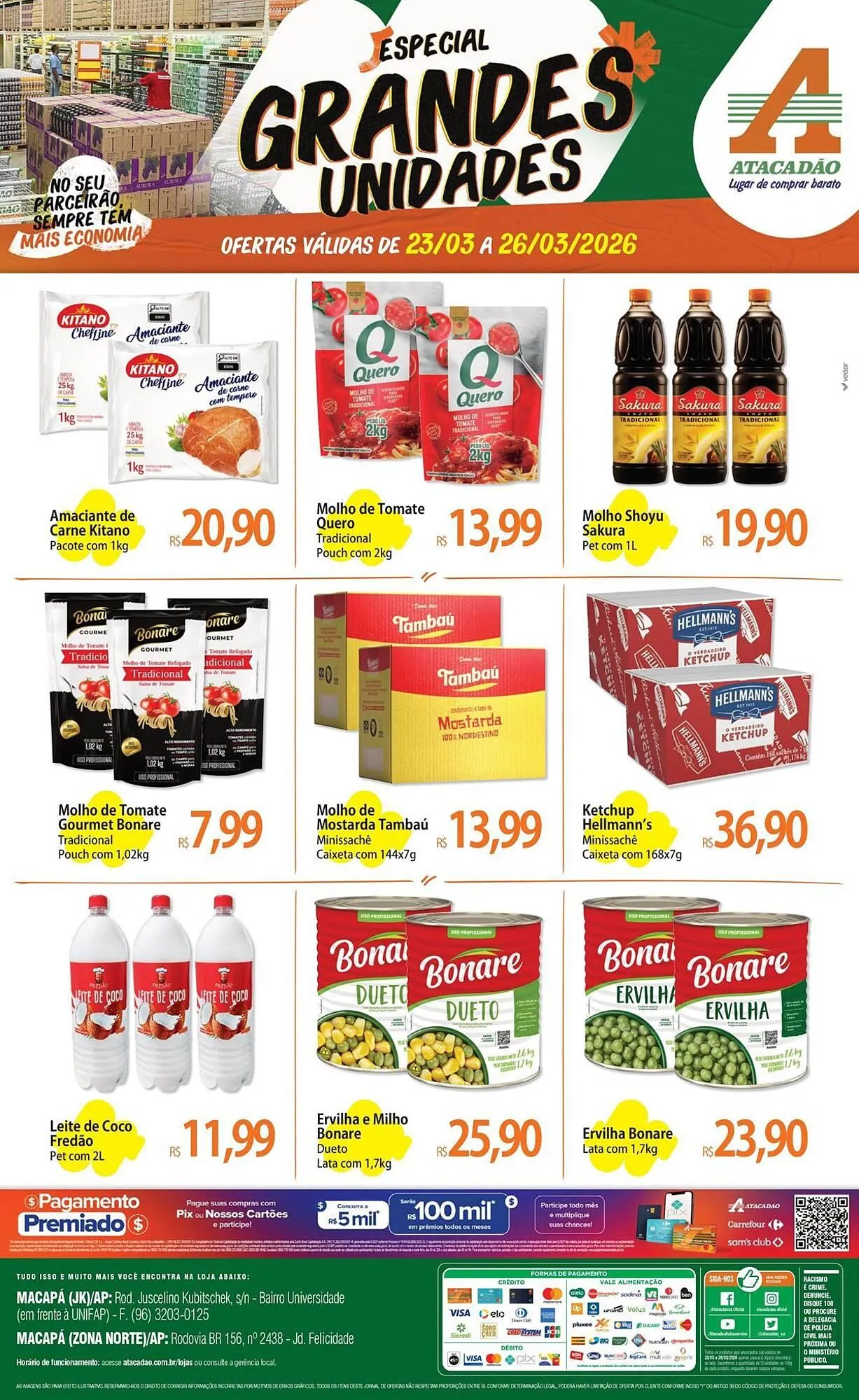Encarte de Folheto Atacadão 23 de março até 26 de março 2026 - Pagina 1