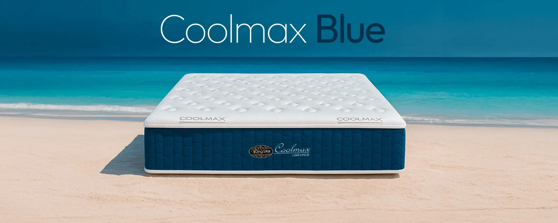 Colchão King Star Conforto Intermediário Molas Ensacadas Coolmax Blue