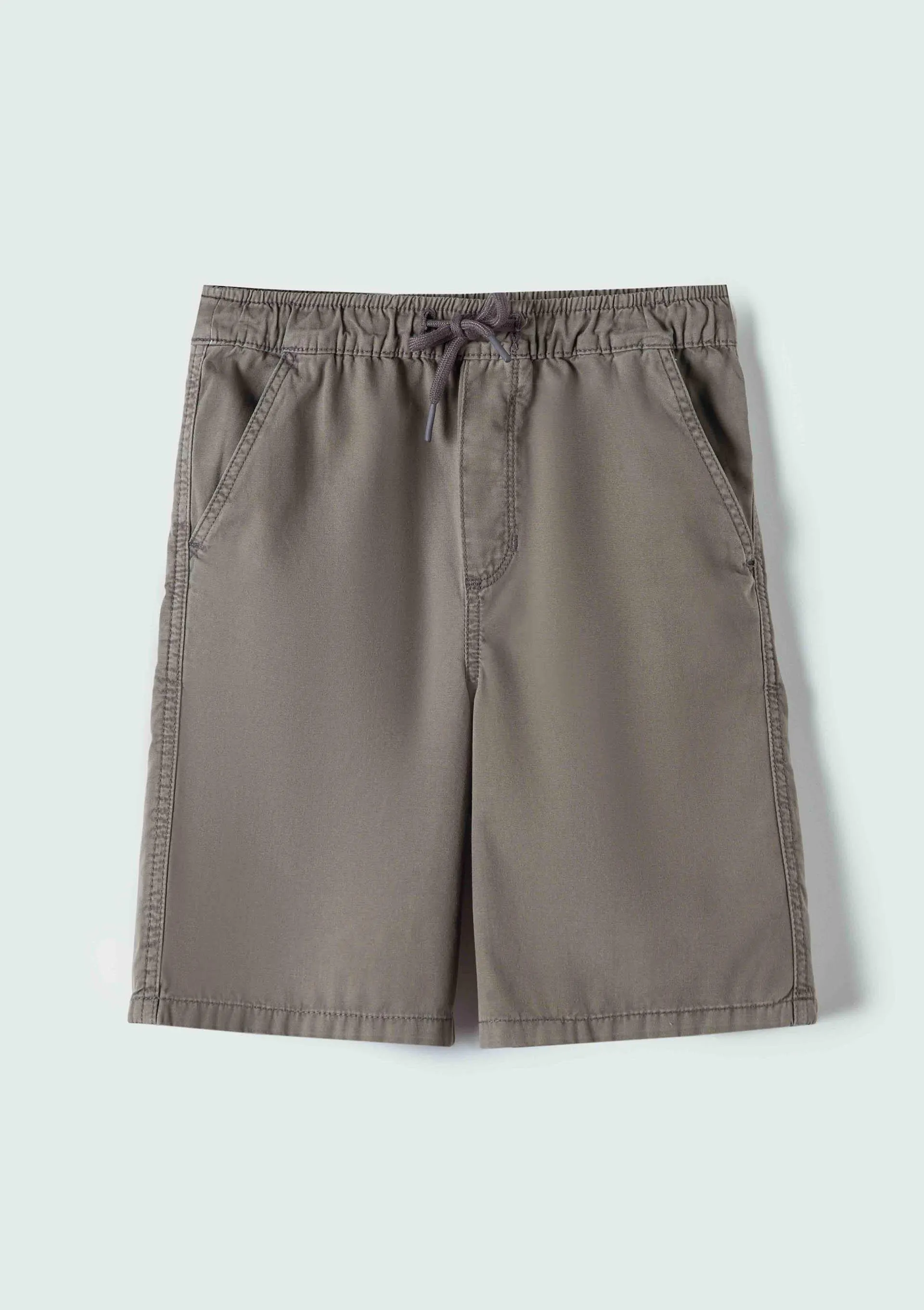 Bermuda Infantil Menino Em Sarja - Cinza