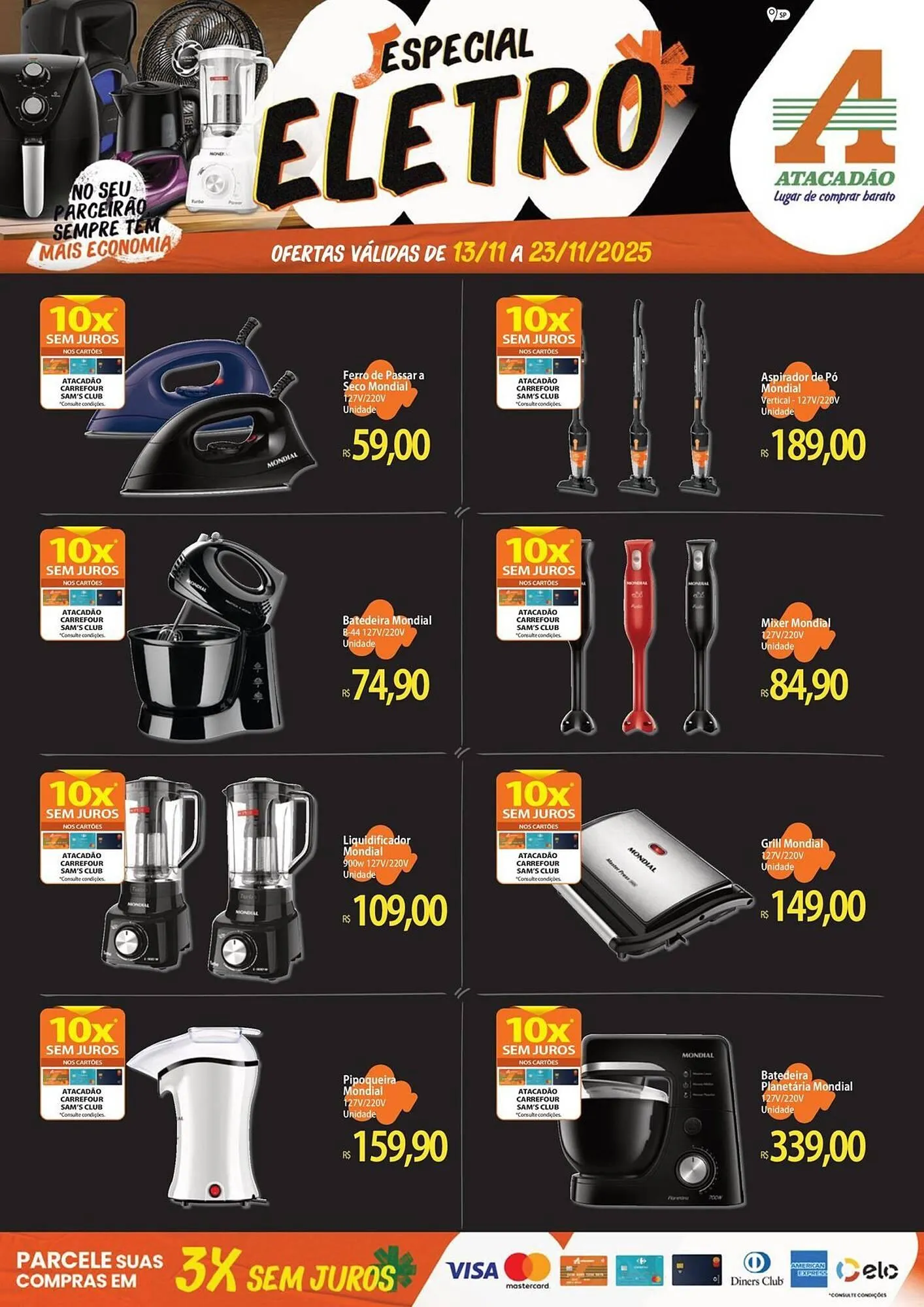 Encarte de Folheto Atacadão 13 de novembro até 23 de novembro 2025 - Pagina 1