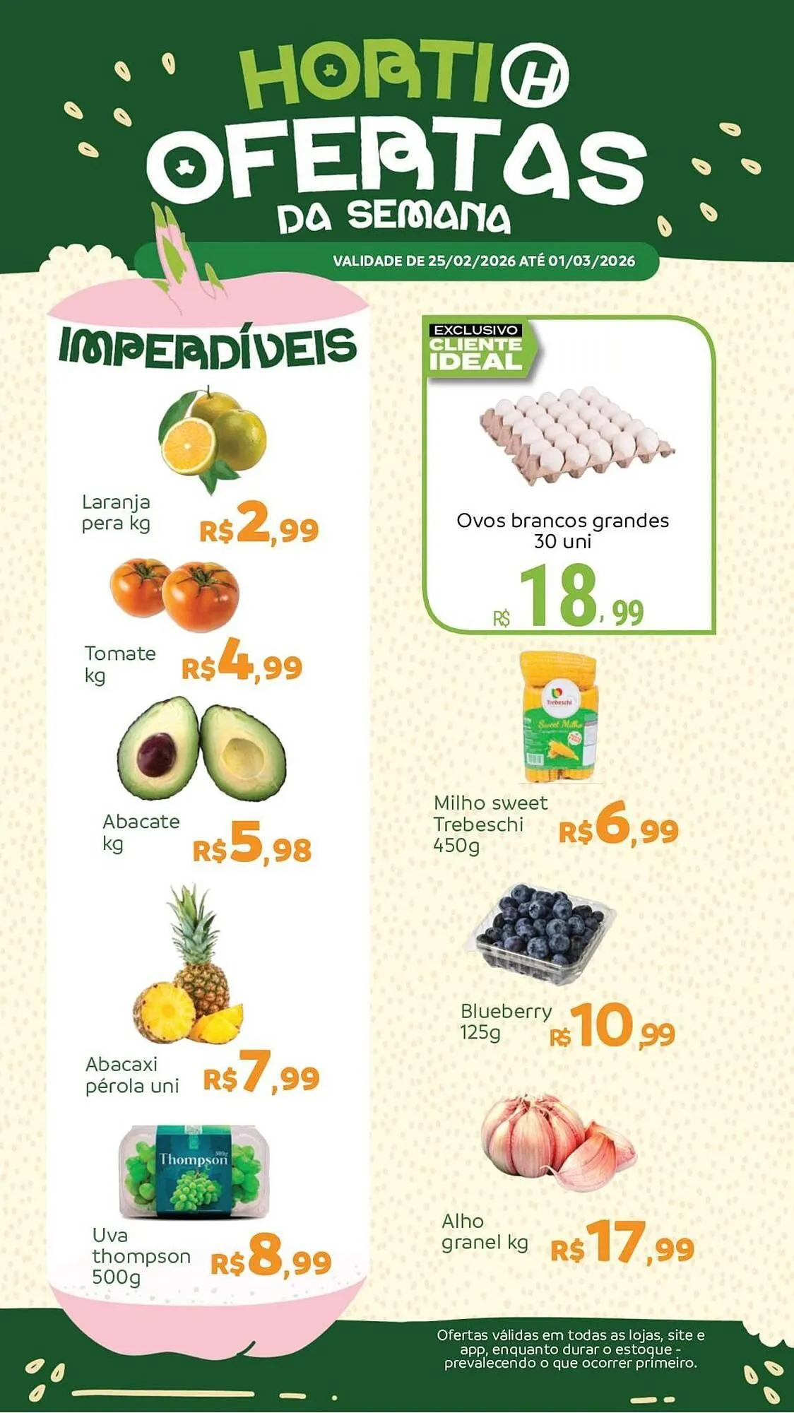 Encarte de Catálogo Hiperideal Supermercados 25 de fevereiro até 1 de março 2026 - Pagina 1