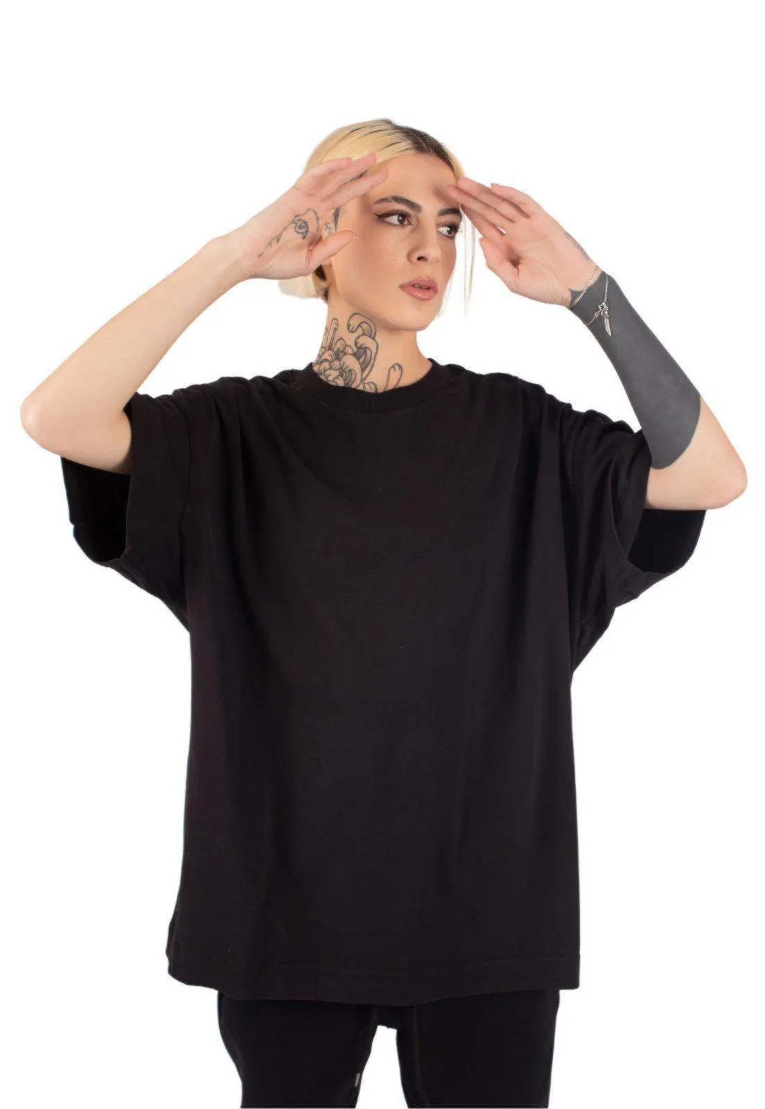 Camiseta Oversized Streetwear Preto Camisa Algodão