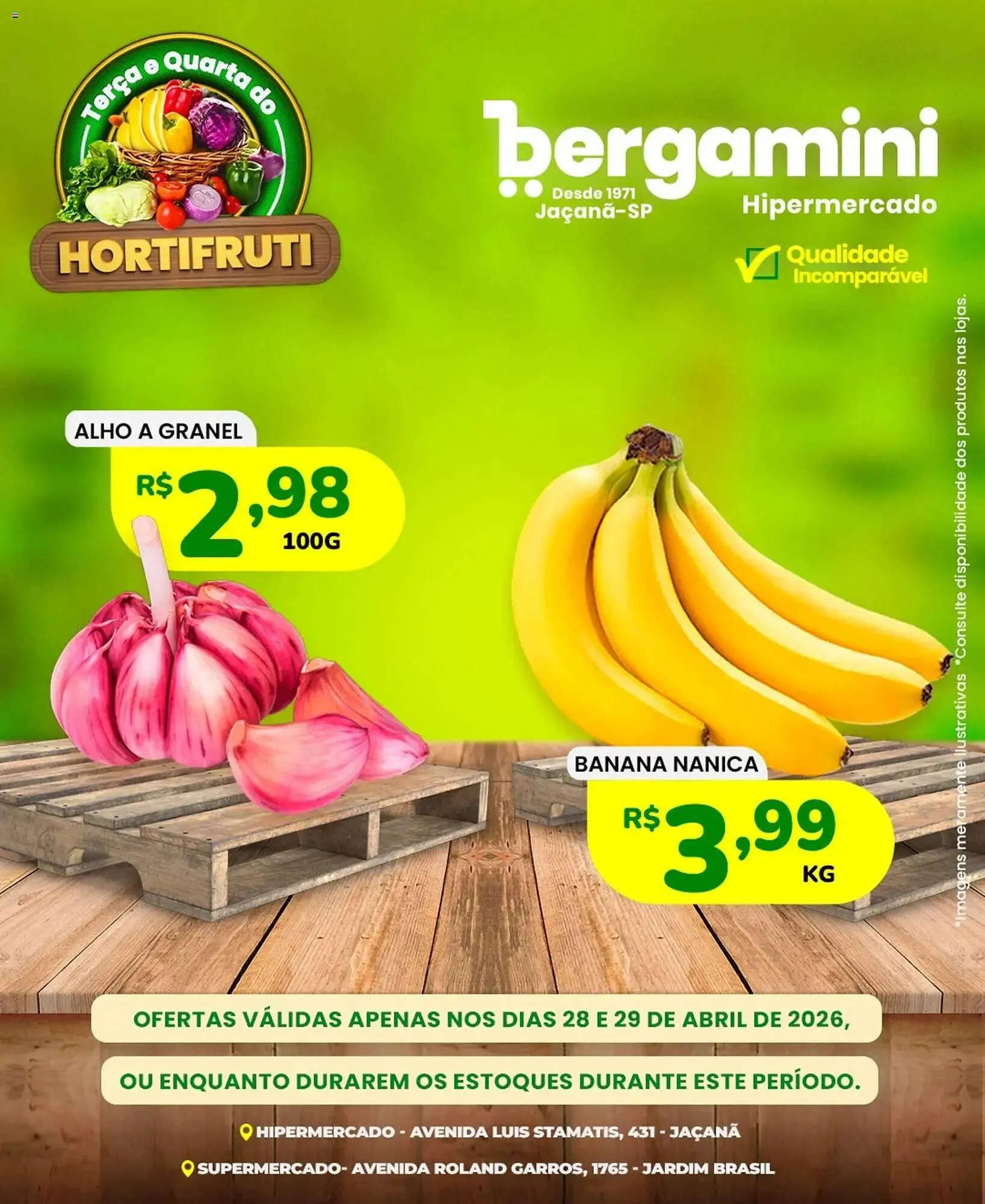 Encarte de Catálogo Supermercado Bergamini 28 de abril até 29 de abril 2026 - Pagina 1