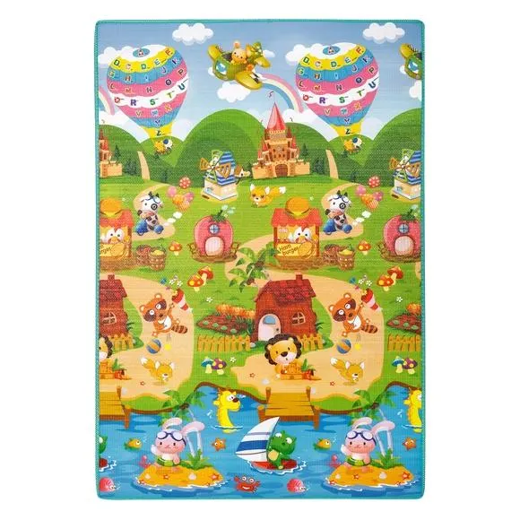 Tapete portátil dupla face 200x180cm abc praia fazenda giocco