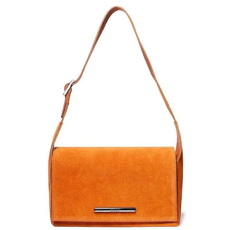 Bolsa Tiracolo Marrom Camurça Pequena