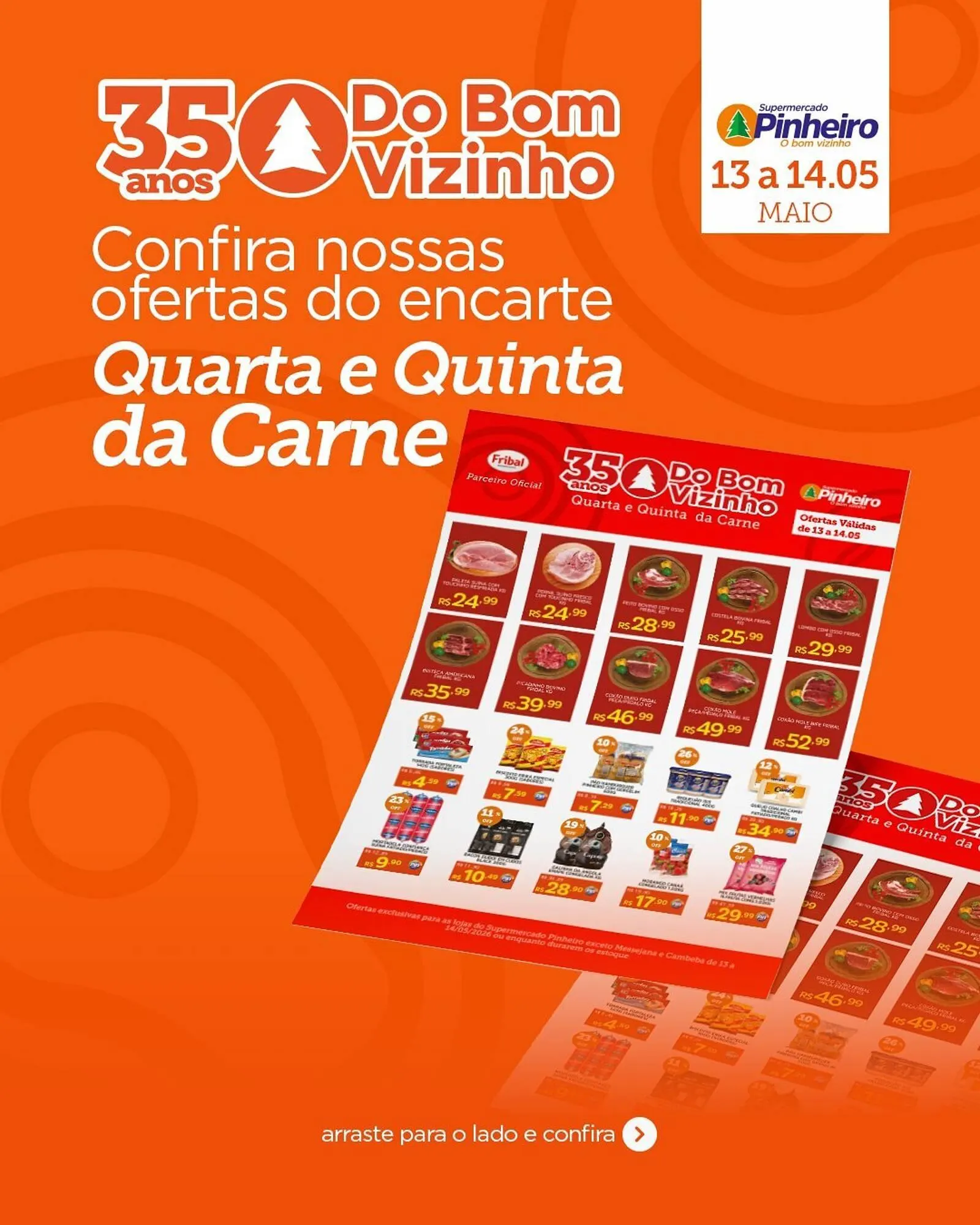 Encarte de Encarte Pinheiro Supermercado 13 de maio até 14 de maio 2026 - Pagina 1