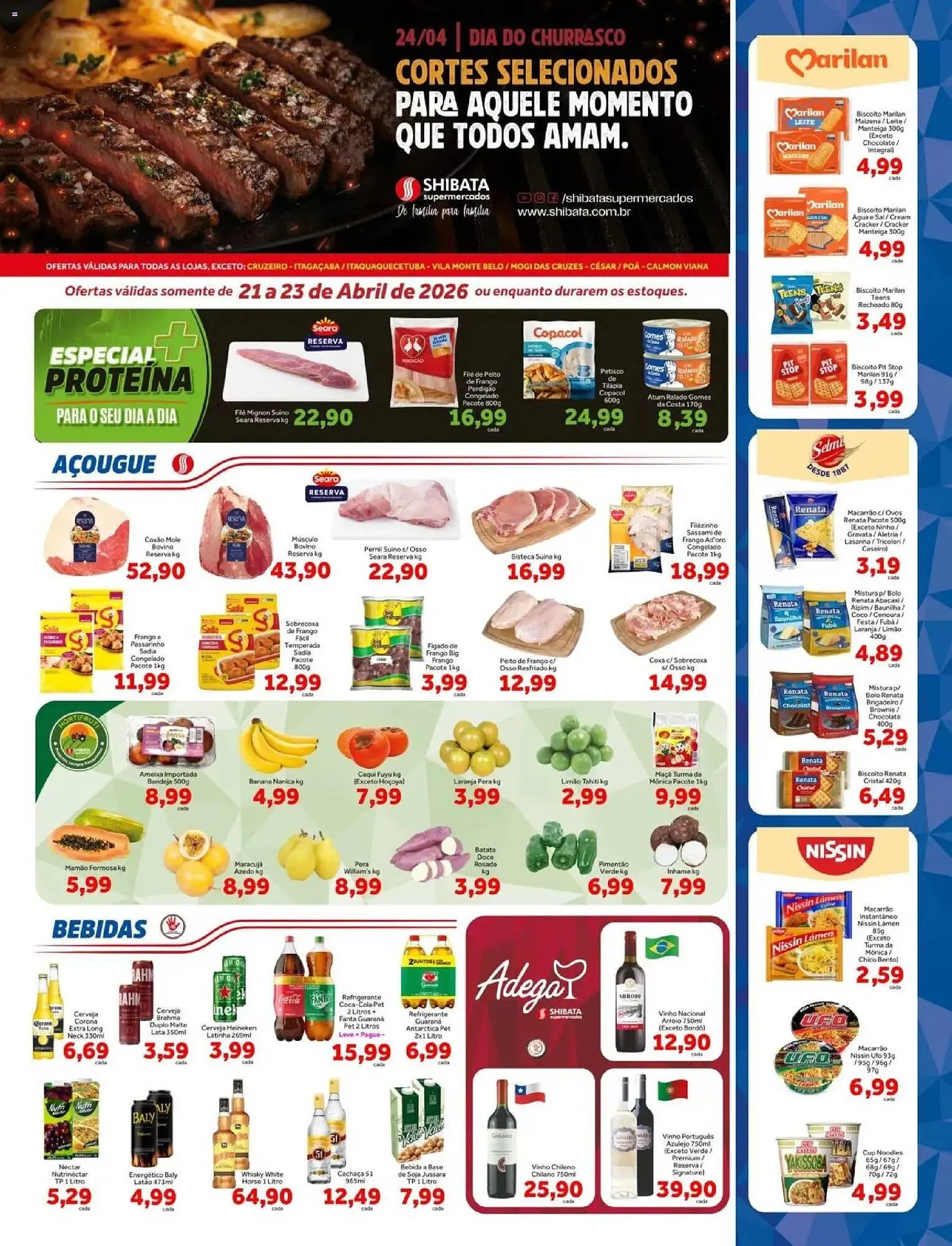 Encarte de Folheto Shibata Supermercados 21 de abril até 23 de abril 2026 - Pagina 1