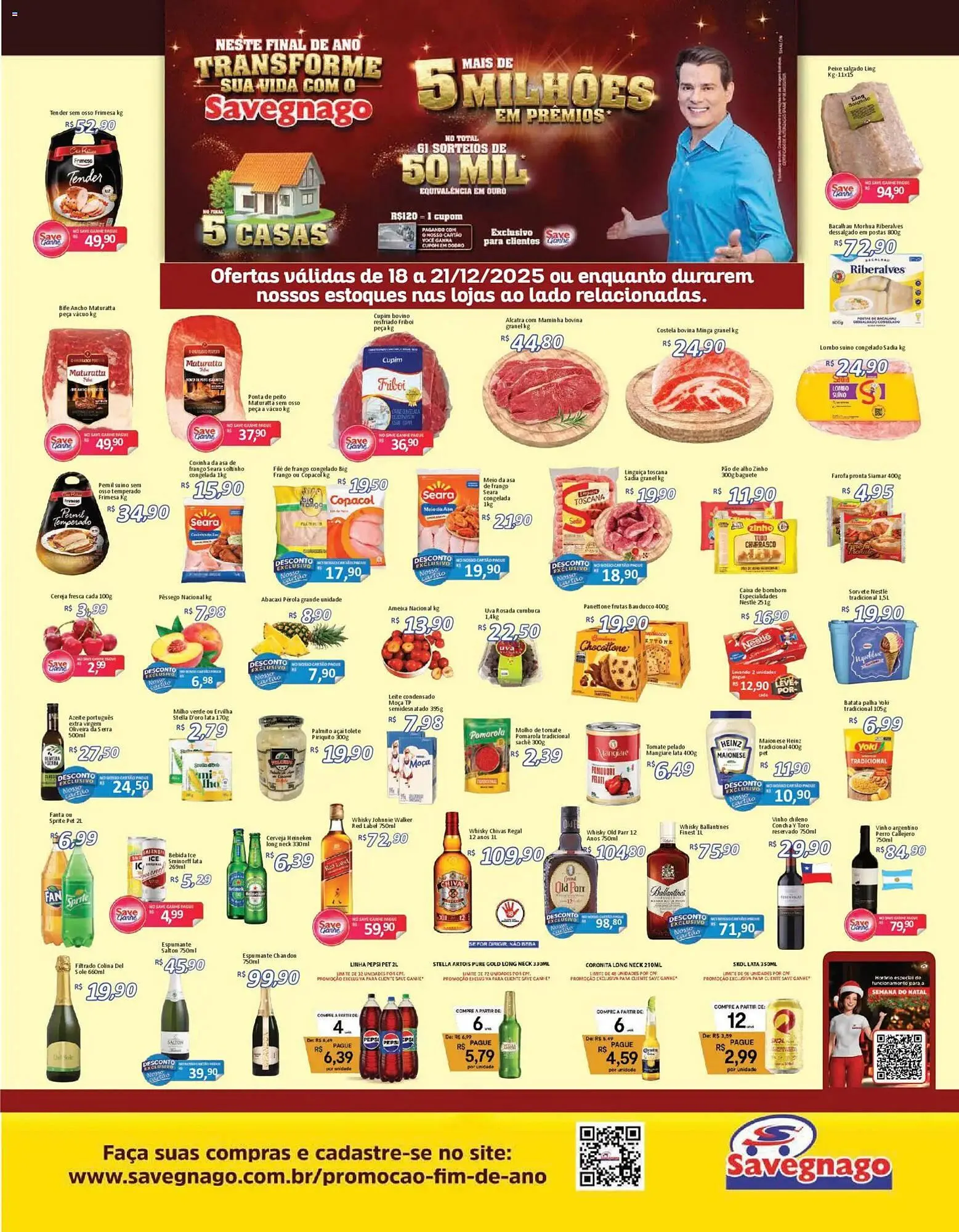 Encarte de Catálogo Supermercados Savegnago 18 de dezembro até 21 de dezembro 2025 - Pagina 1