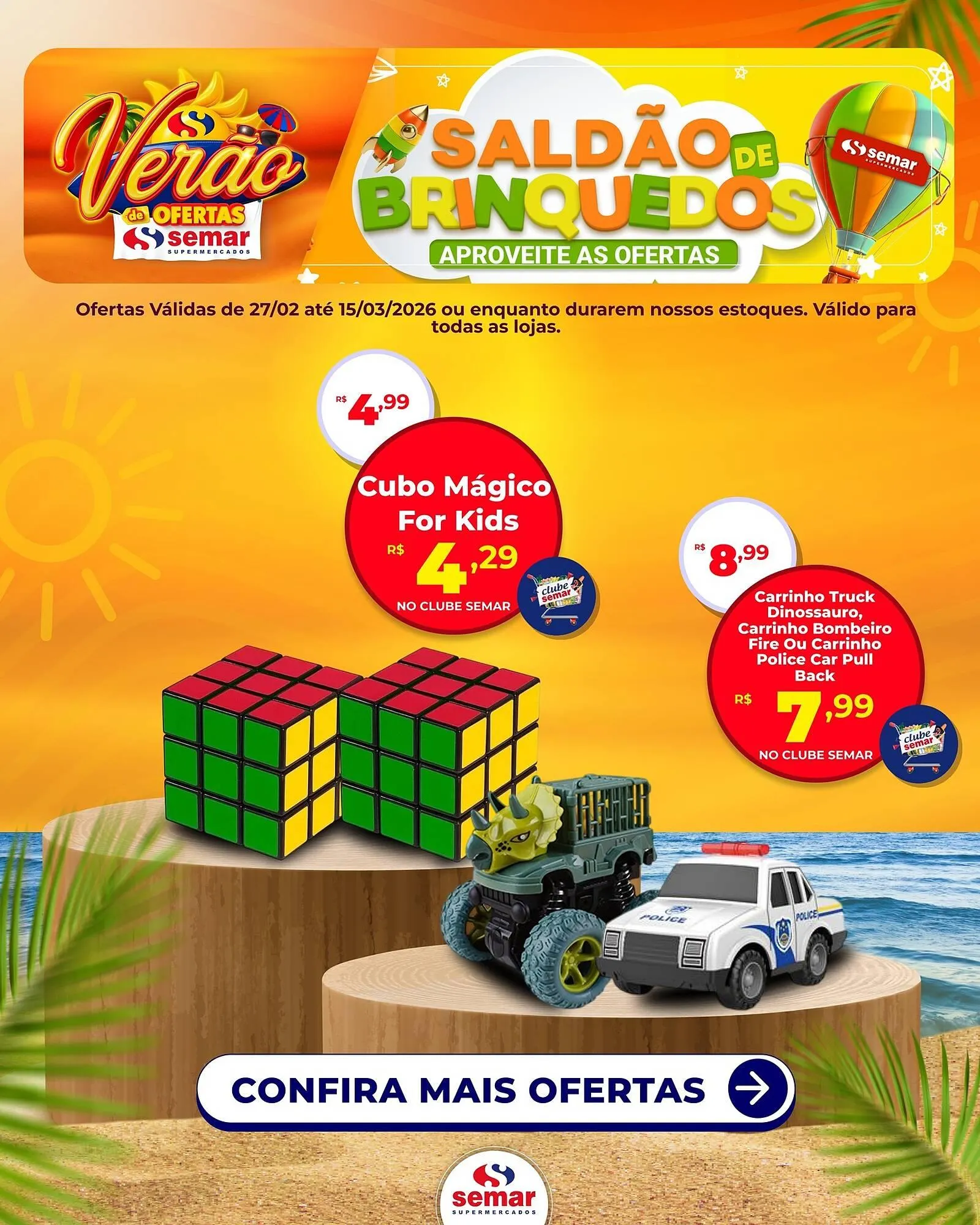 Encarte de Folheto Semar Supermercado 27 de fevereiro até 15 de março 2026 - Pagina 1