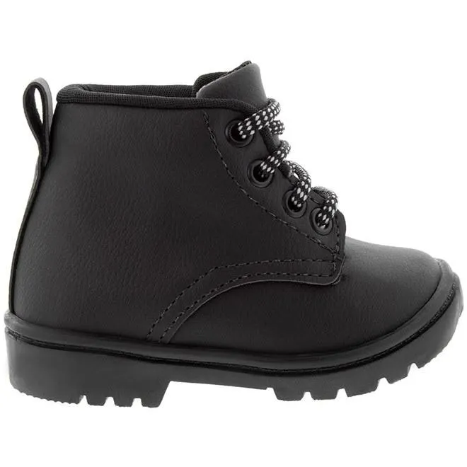 Bota Coturno Infantil Vertus Detalhe Pespontos Preto