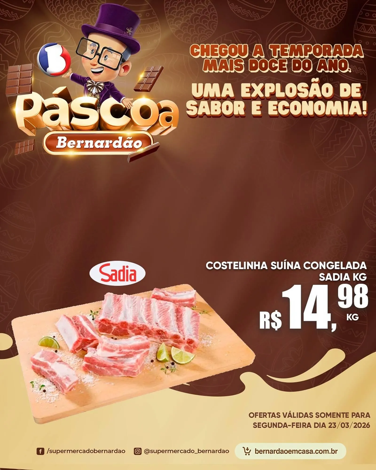 Encarte de Catálogo Supermercado Bernardão 23 de março até 23 de março 2026 - Pagina 1