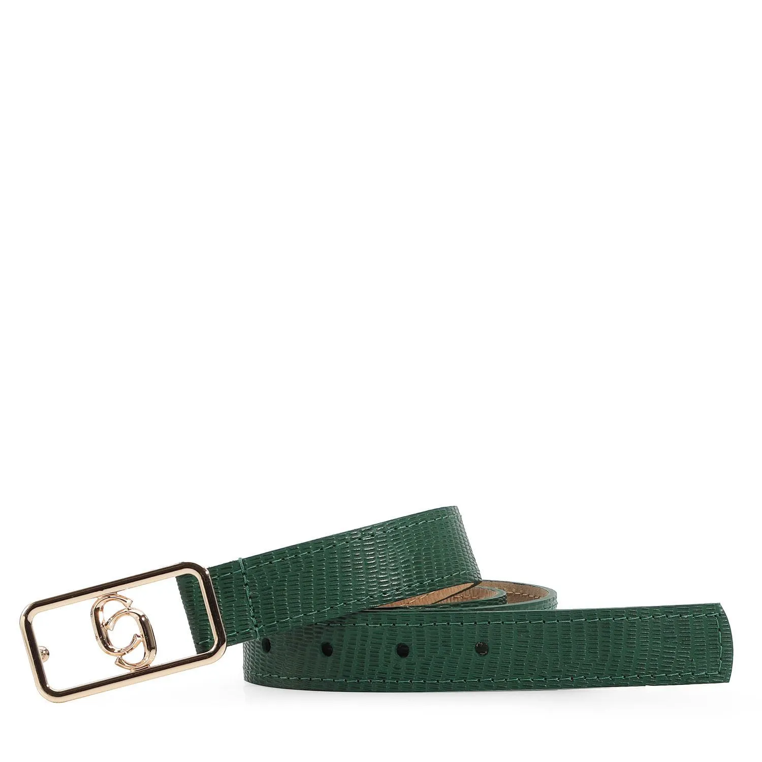 Cinto Couro Lezard Verde