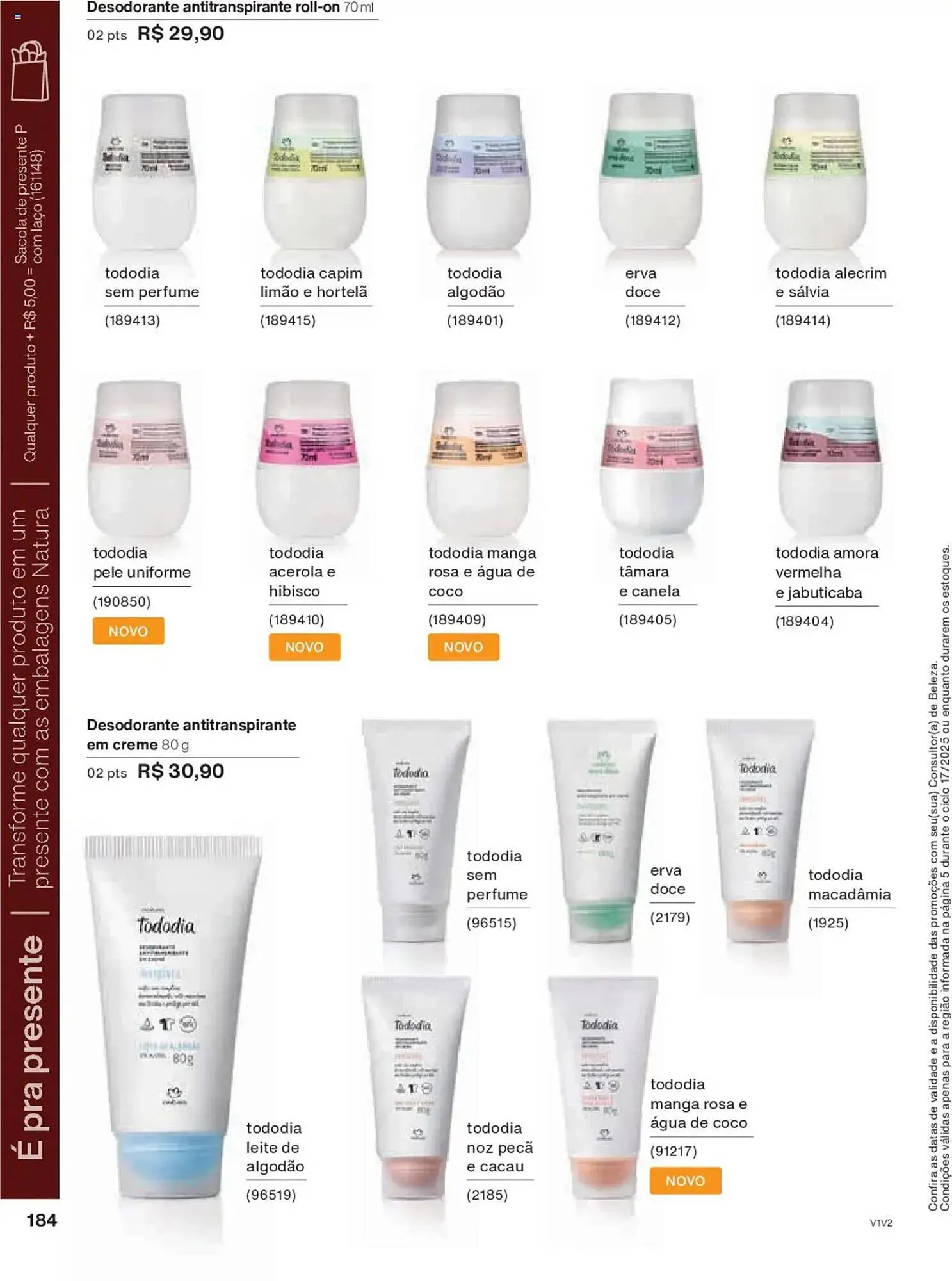 Encarte de Catálogo Natura 14 de outubro até 4 de novembro 2025 - Pagina 184