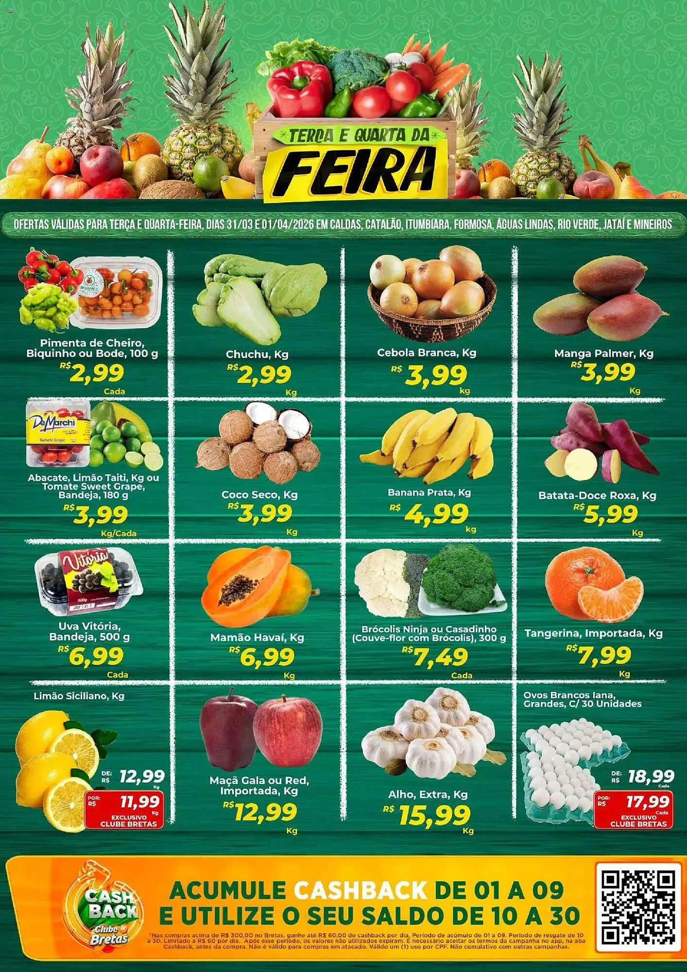 Encarte de Catálogo Supermercados Bretas 31 de março até 2 de abril 2026 - Pagina 1