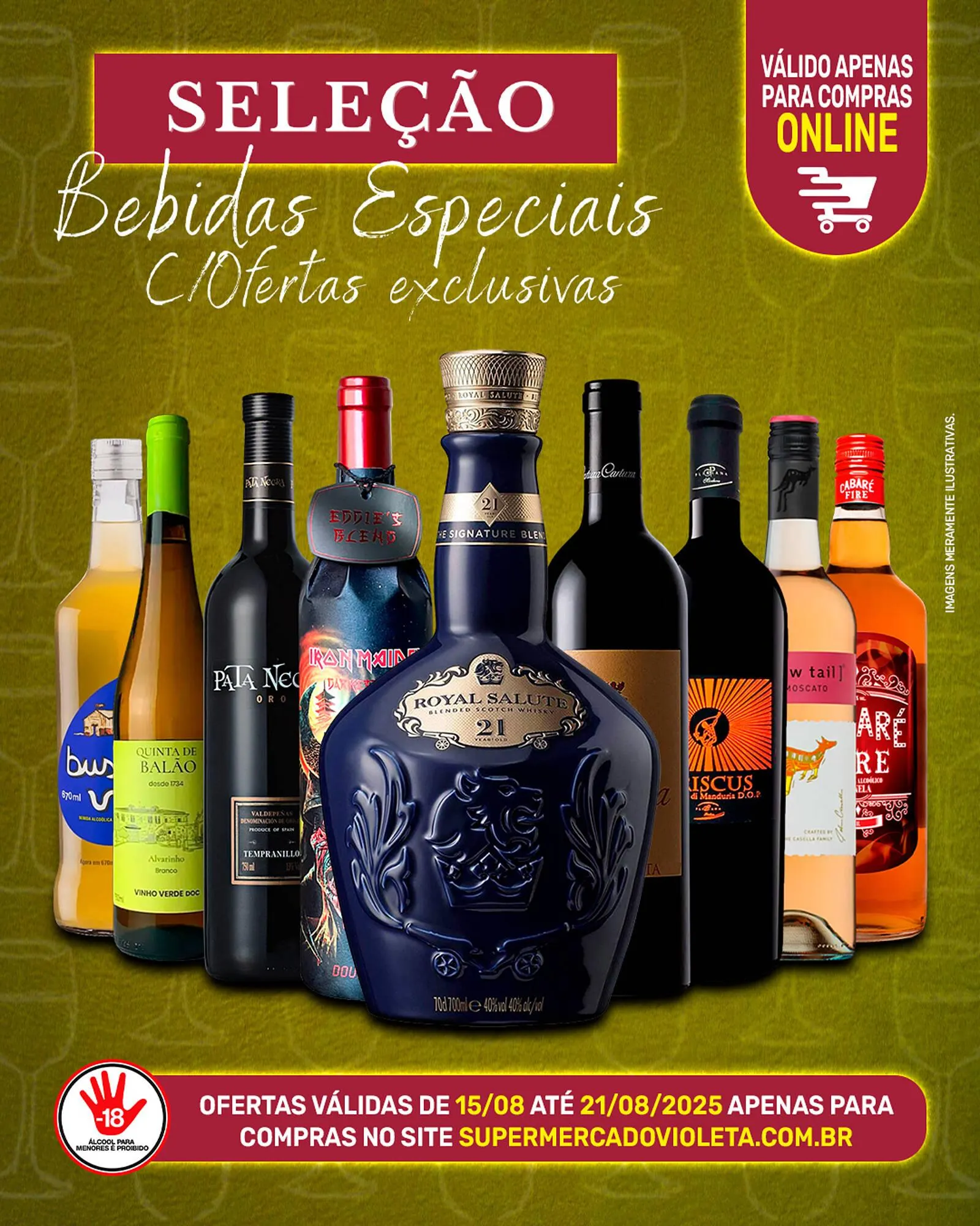 Encarte de Catálogo Violeta Supermercados 18 de agosto até 21 de agosto 2025 - Pagina 1