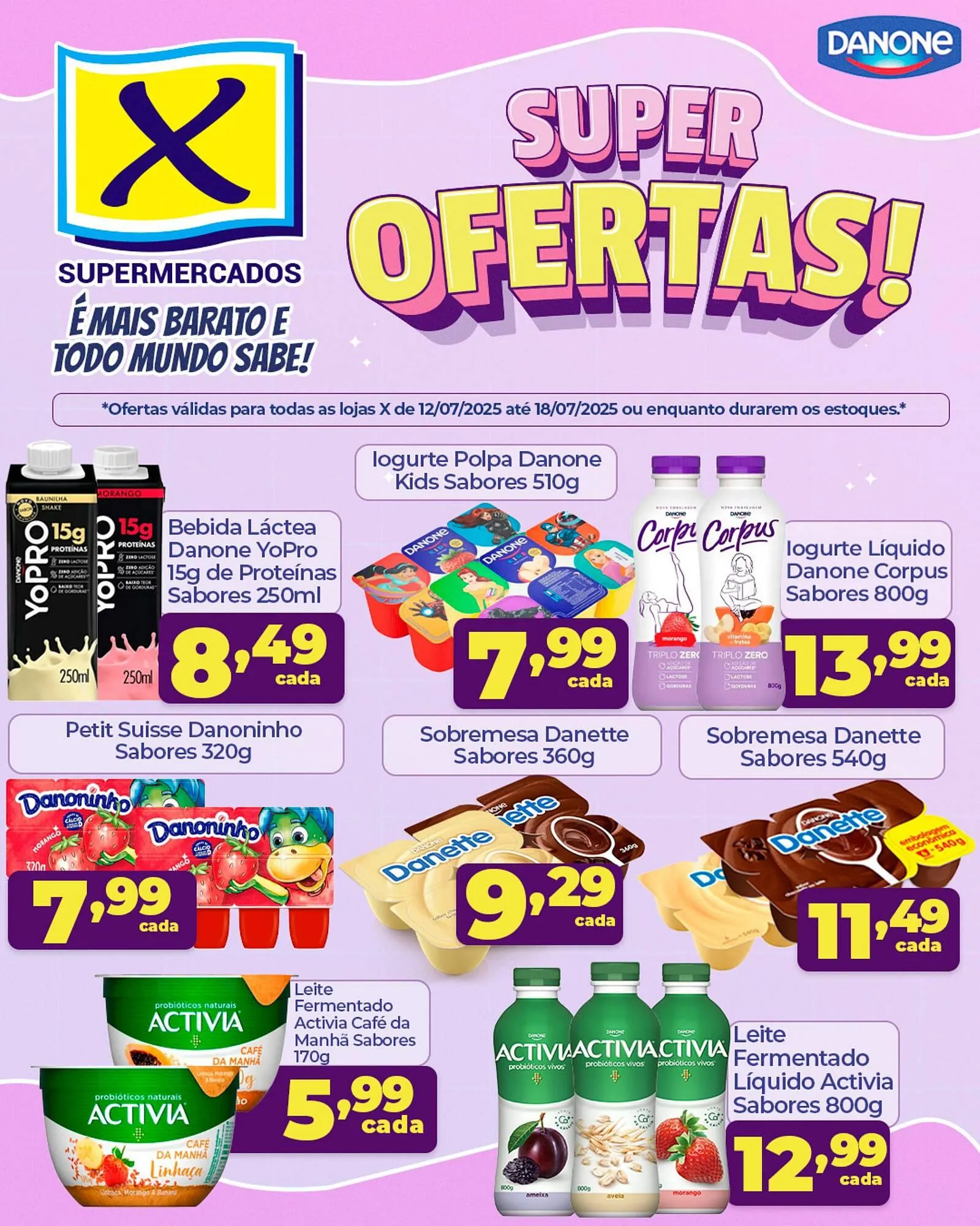 Encarte de Catálogo X Supermercados 12 de julho até 18 de julho 2025 - Pagina 1